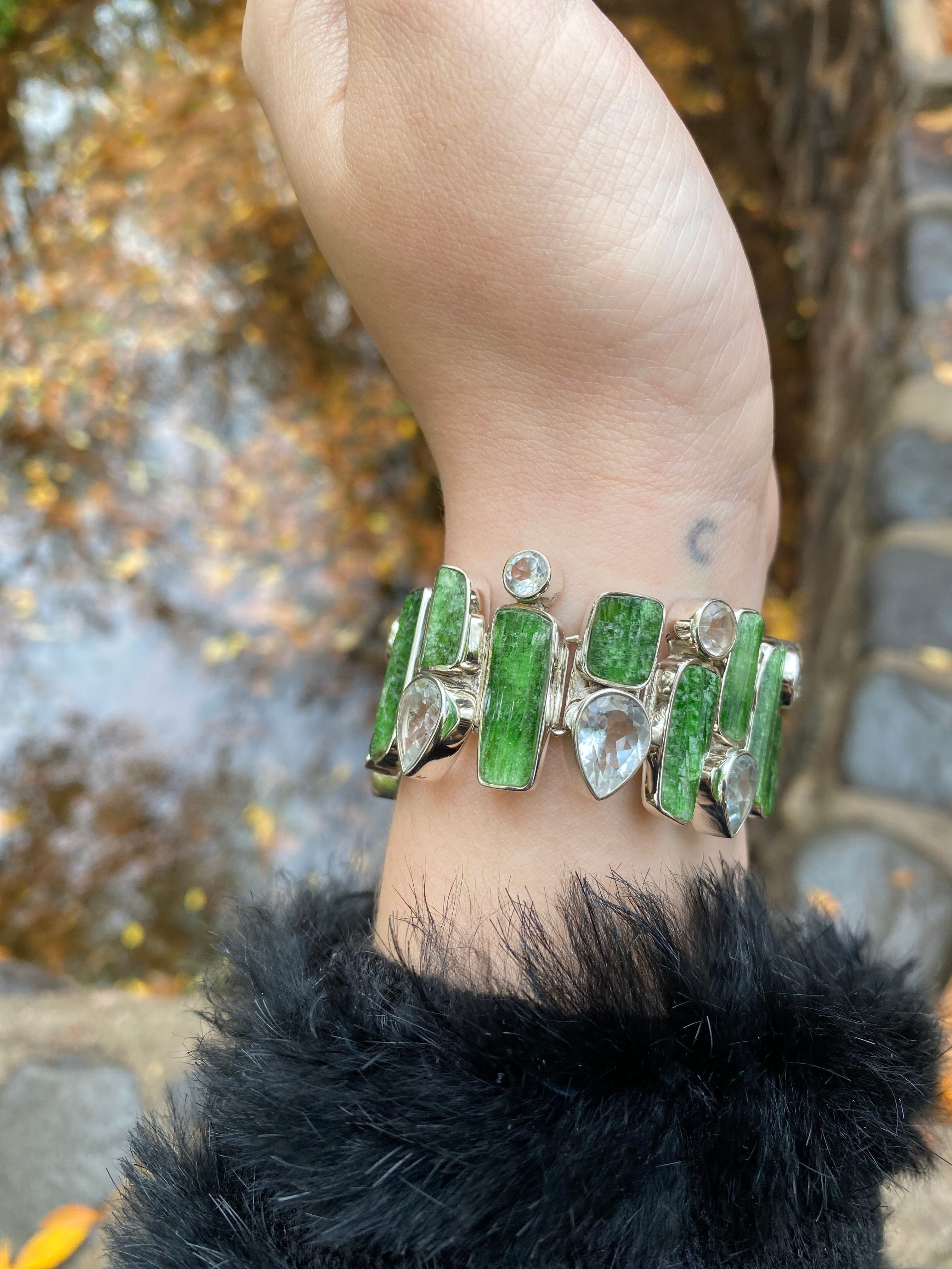 Starborn Chrome Diopside Bracelet in Sterling Silver