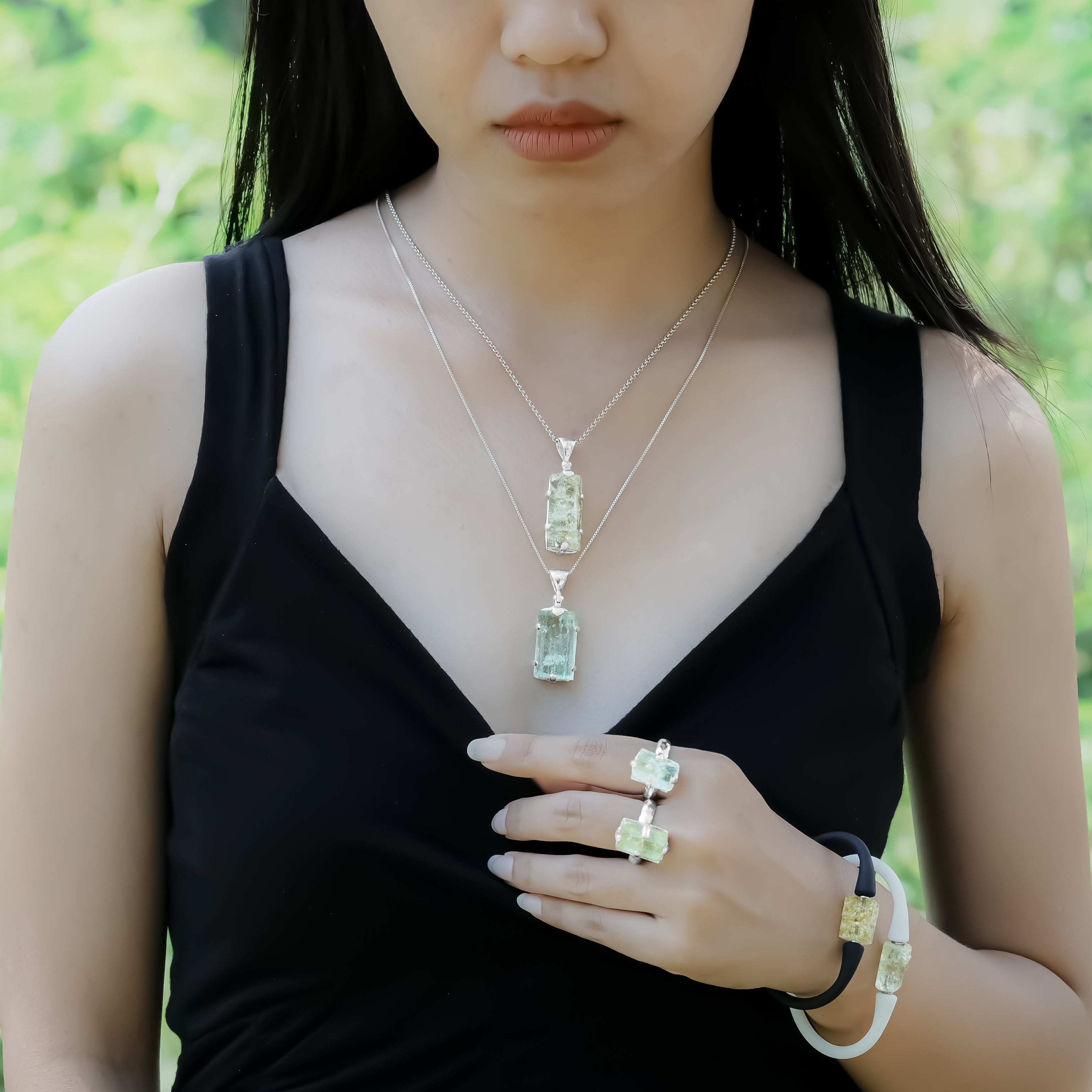 Colgante Heliodor Starborn en plata de ley