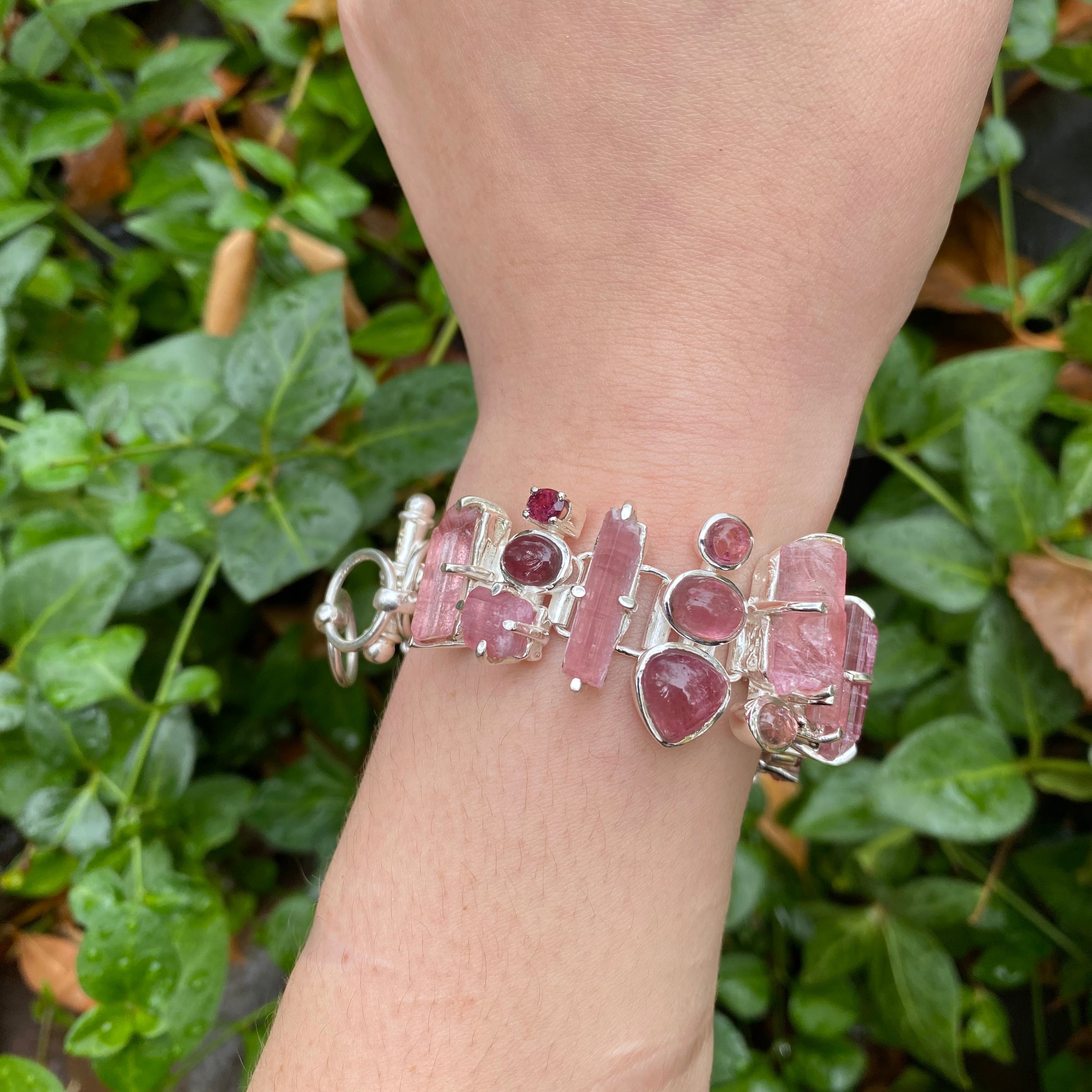 Starborn Pink Tourmaline Bracelet in Sterling Silver
