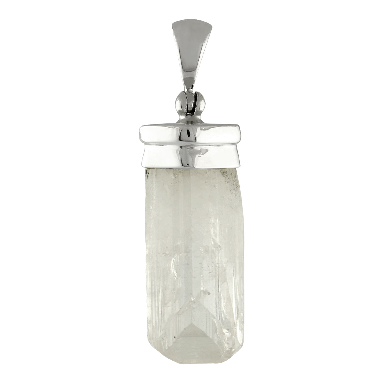 Starborn Danburite Crystal Cap Set Pendant in Sterling Silver