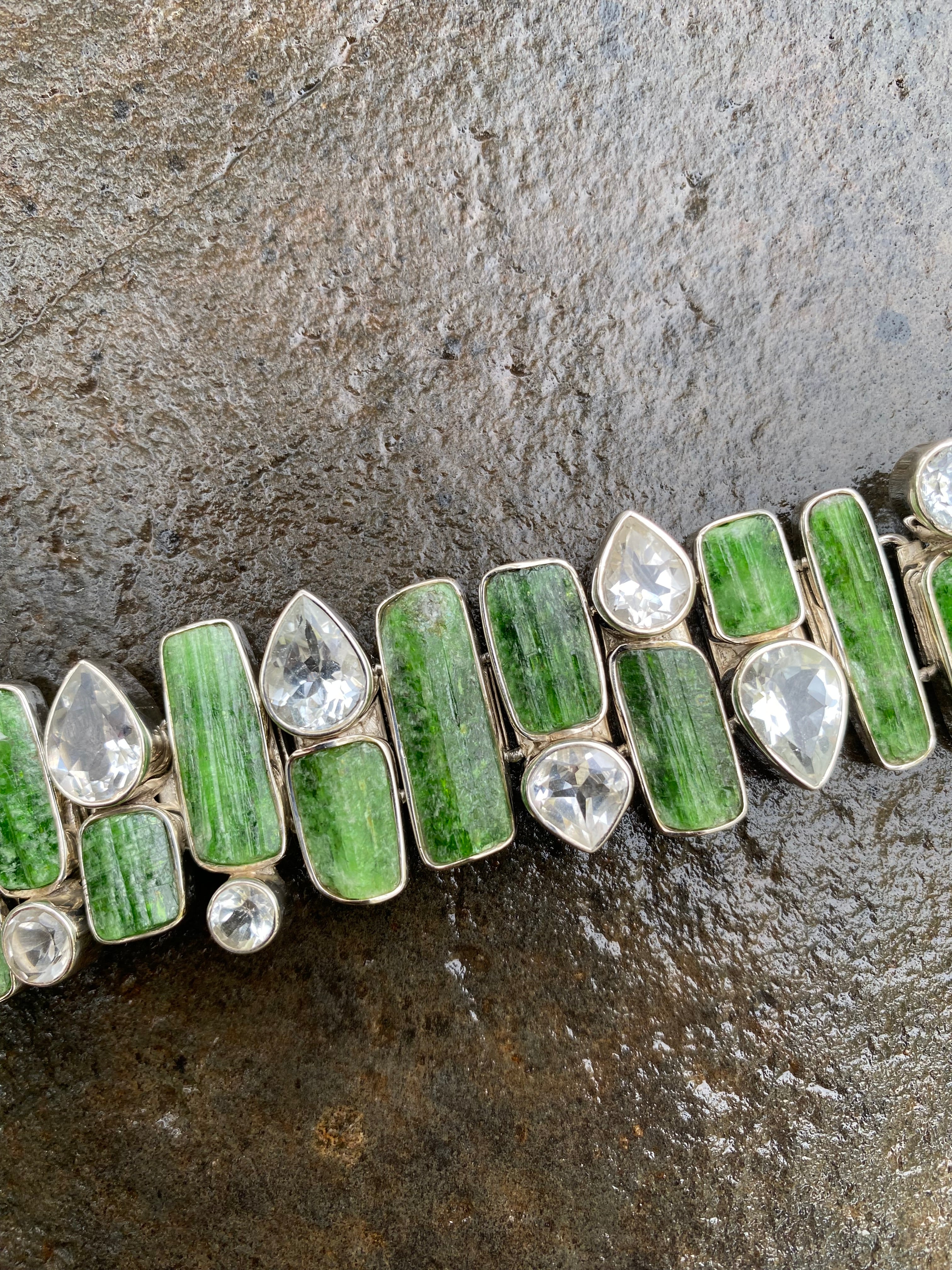 Starborn Chrome Diopside Bracelet in Sterling Silver
