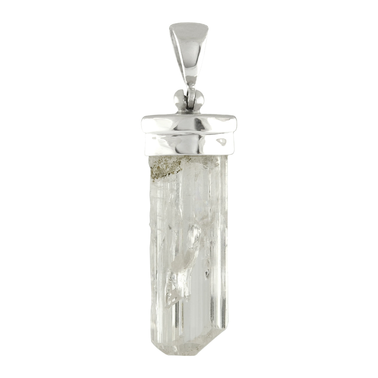 Starborn Danburite Crystal Cap Set Pendant in Sterling Silver