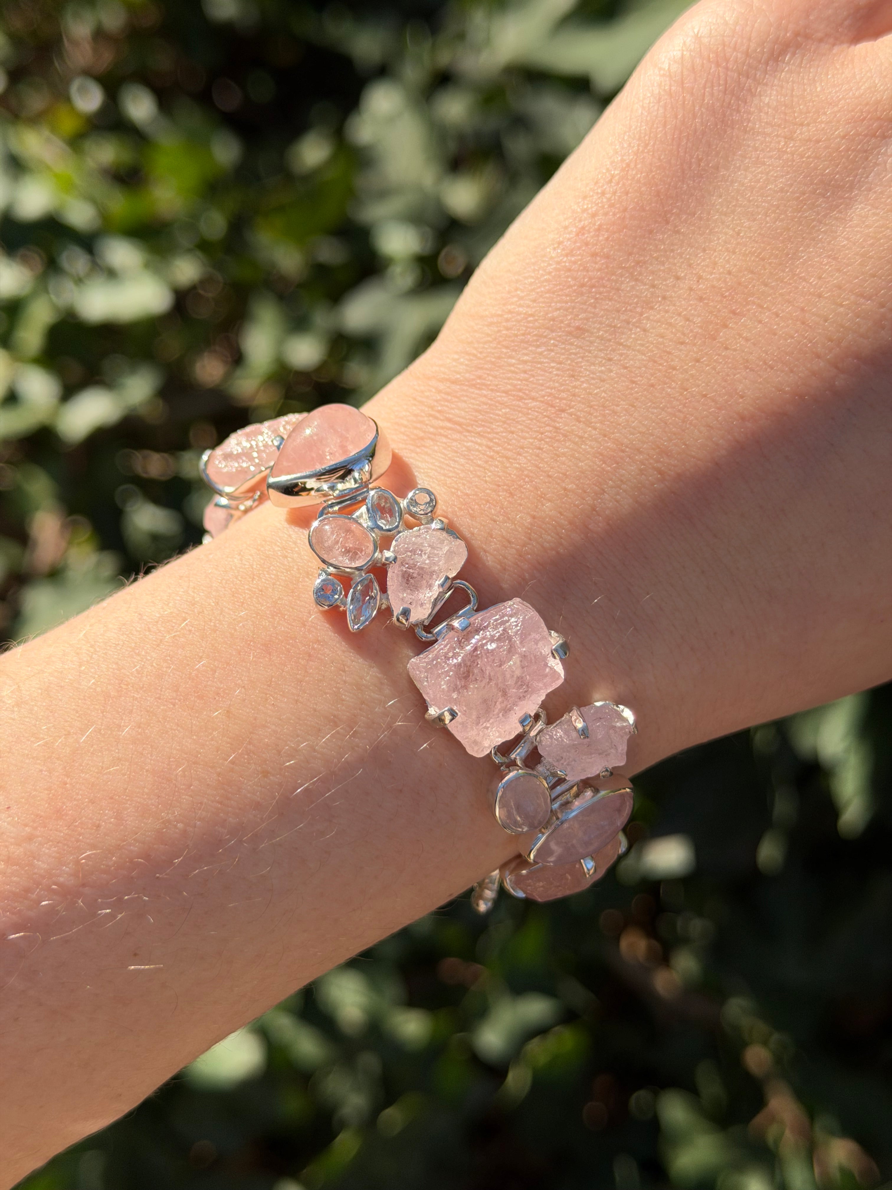 Starborn Morganite Bracelet in Sterling Silver