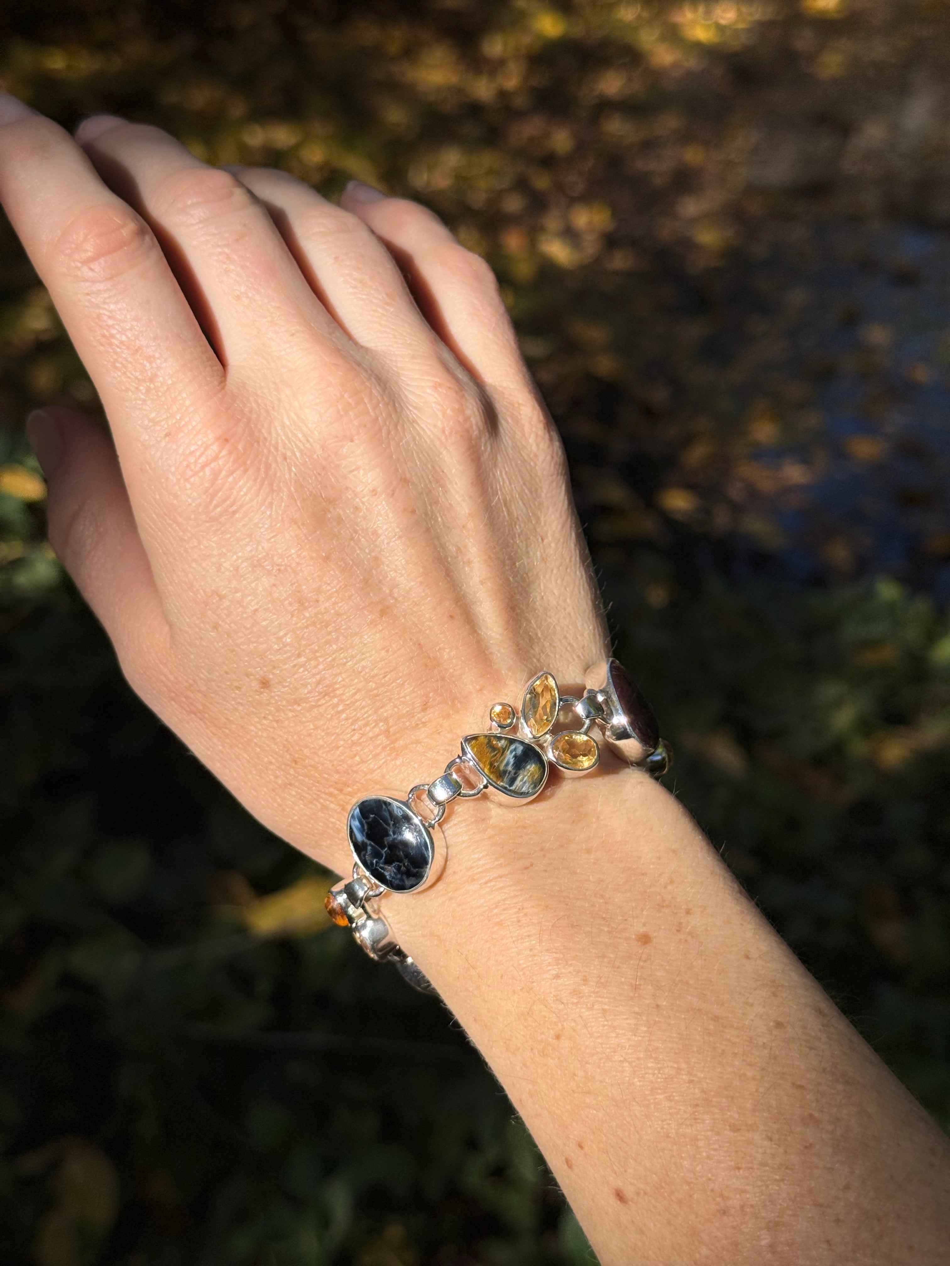 Starborn Pietersite Bracelet in Sterling Silver