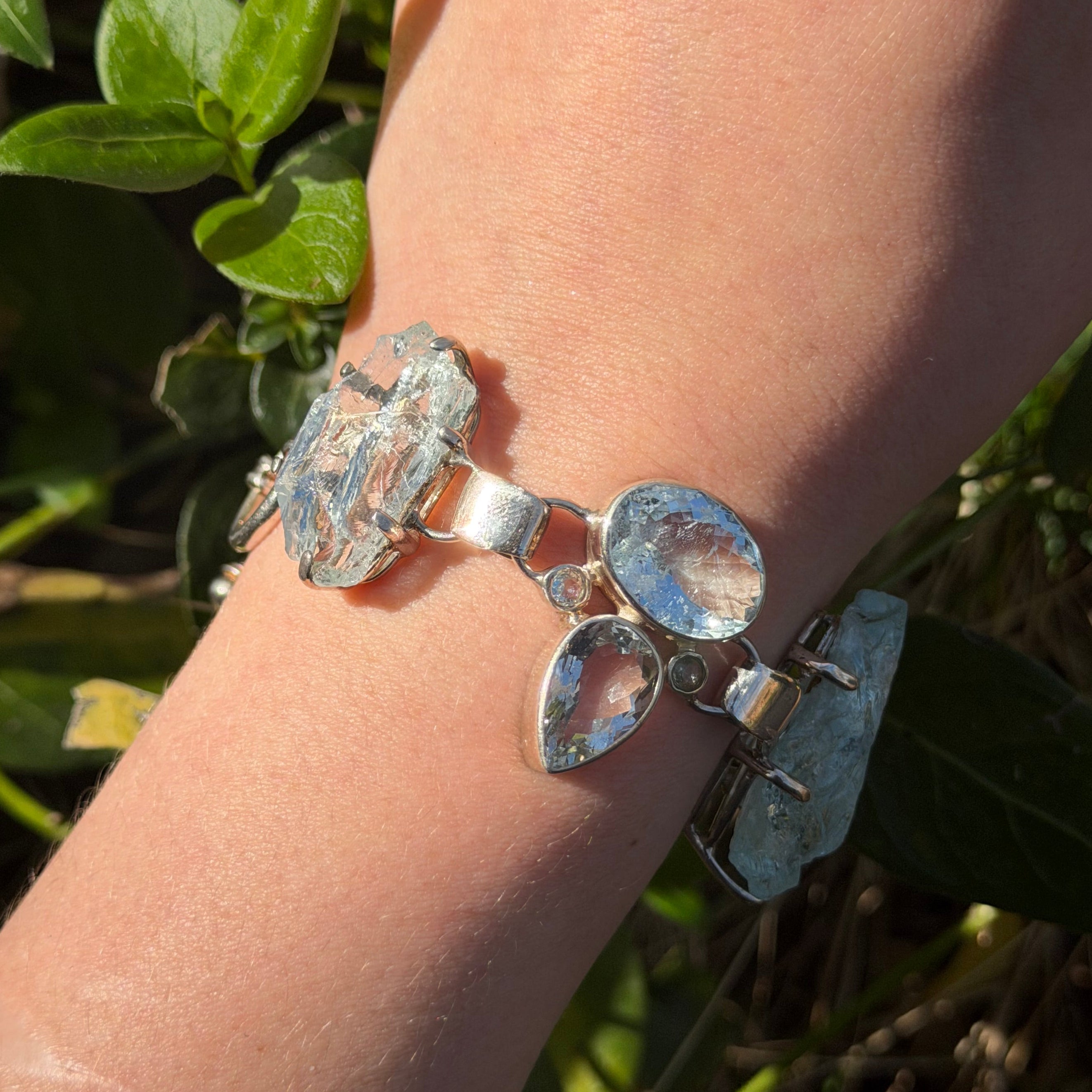 Starborn Aquamarine Bracelet in Sterling Silver