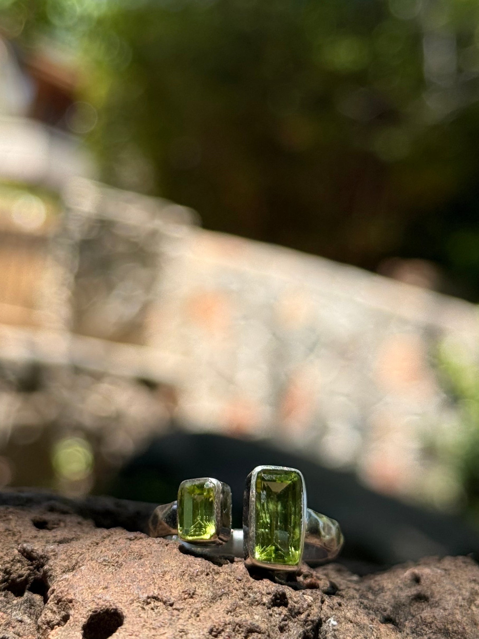 Starborn Peridot Ring in Sterling Silver