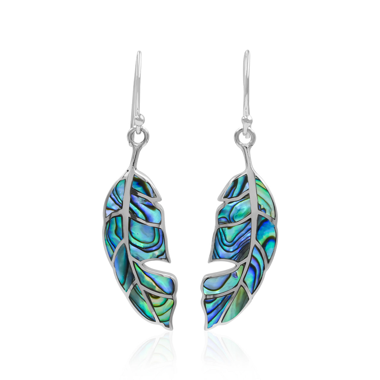 Starborn Feather Earring with Beautiful Gemstones in Sterling Silver