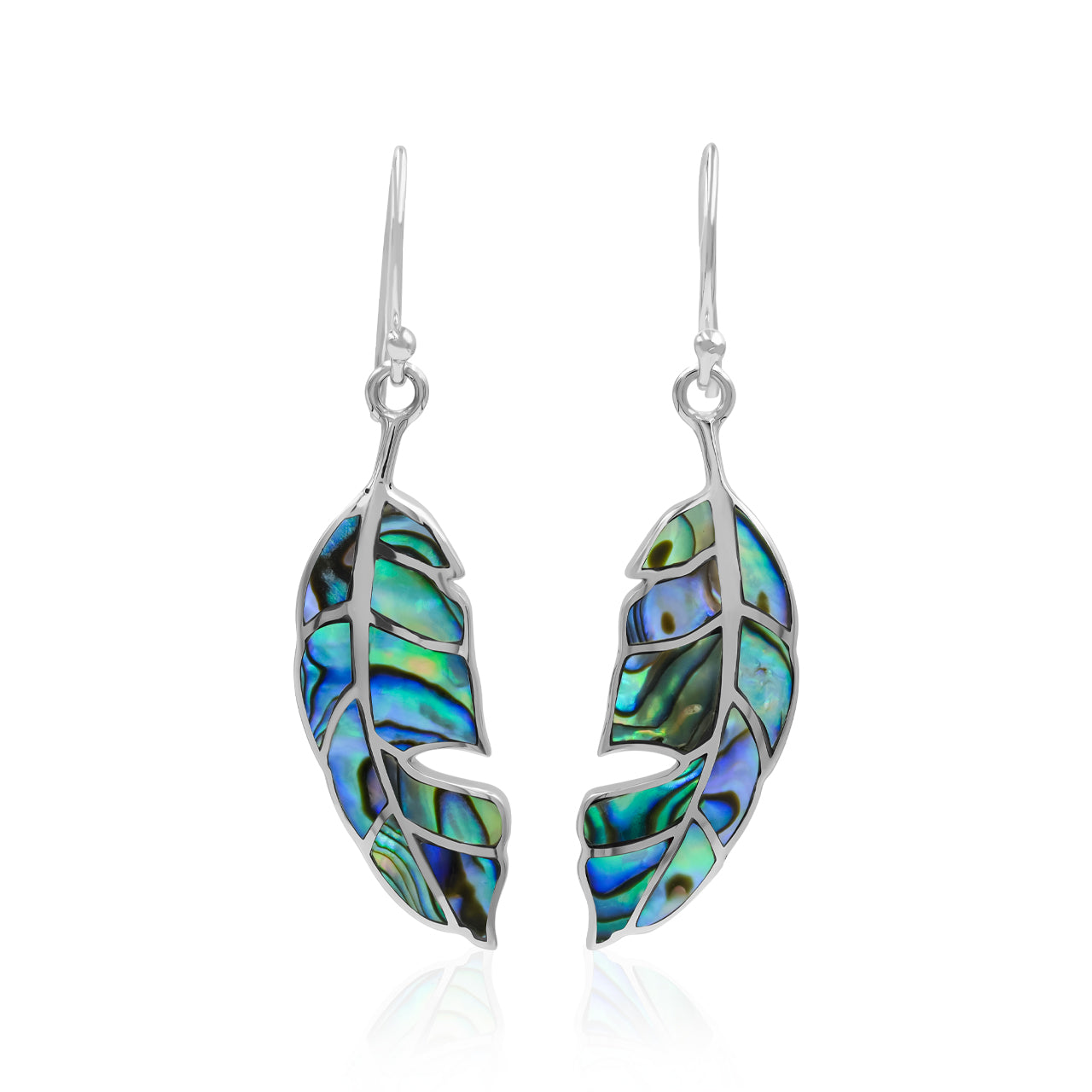 Starborn Feather Earring with Beautiful Gemstones in Sterling Silver