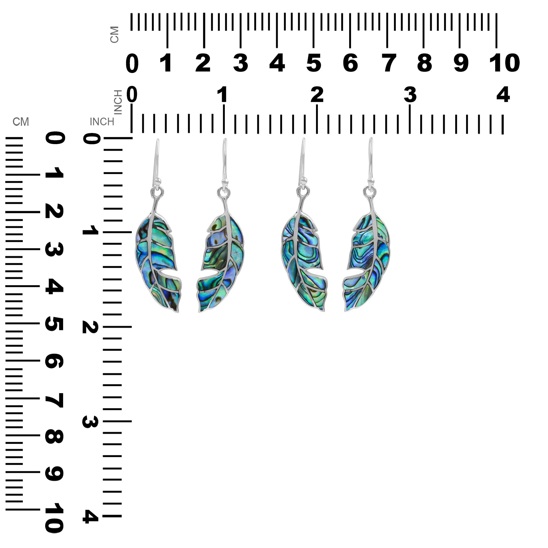 Starborn Feather Earring with Beautiful Gemstones in Sterling Silver