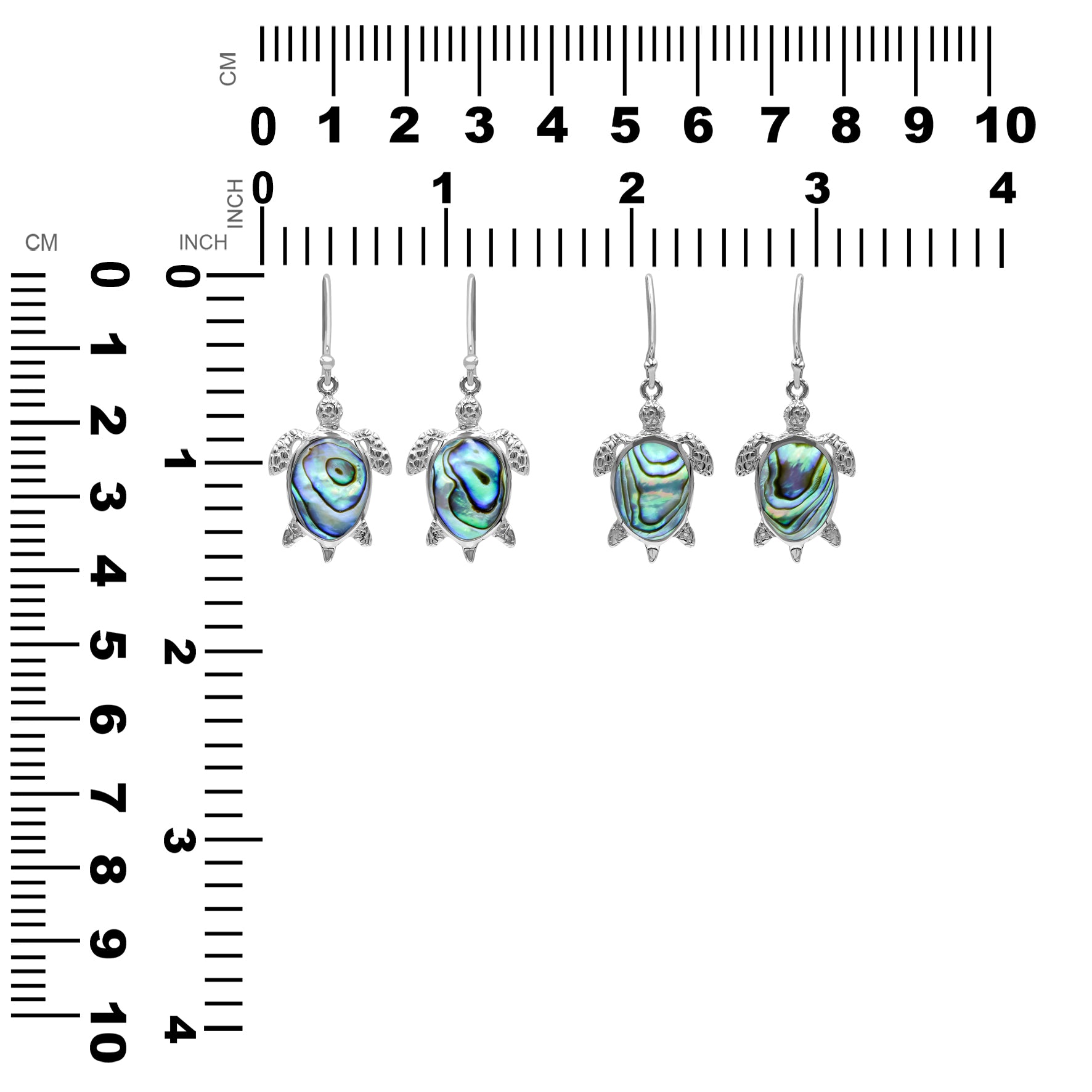 Starborn Turtle Earrings in Sterling Silver