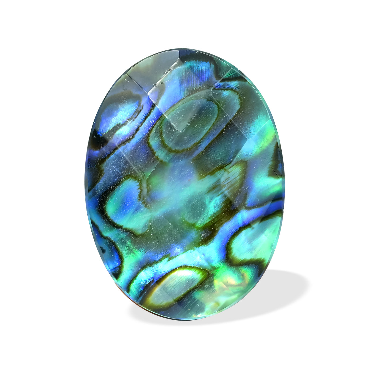 Starborn Oval Faceted Abalone Shell Doublet - 1 Piece