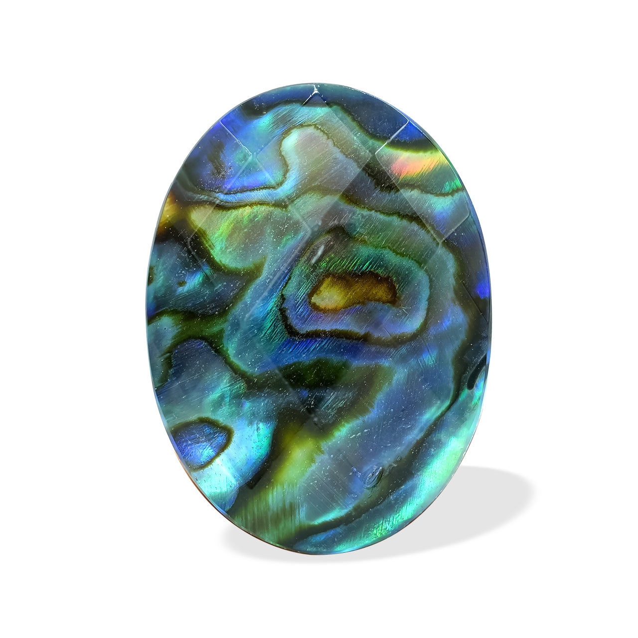 Starborn Oval Faceted Abalone Shell Doublet - 1 Piece