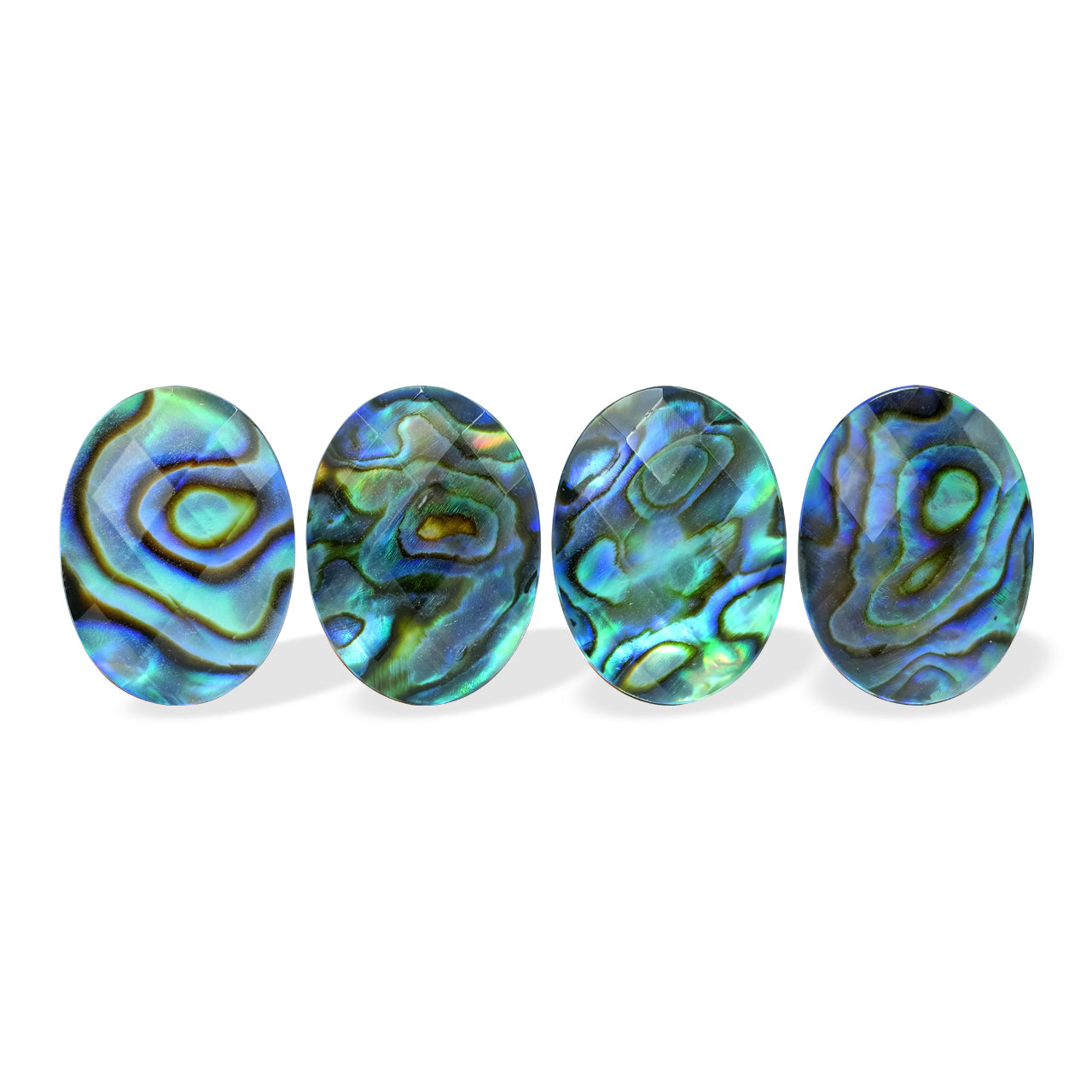 Starborn Oval Faceted Abalone Shell Doublet - 1 Piece