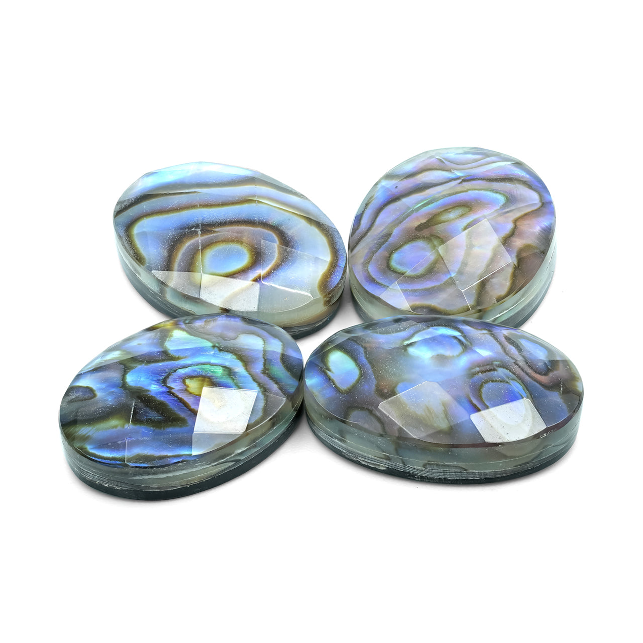 Starborn Oval Faceted Abalone Shell Doublet - 1 Piece