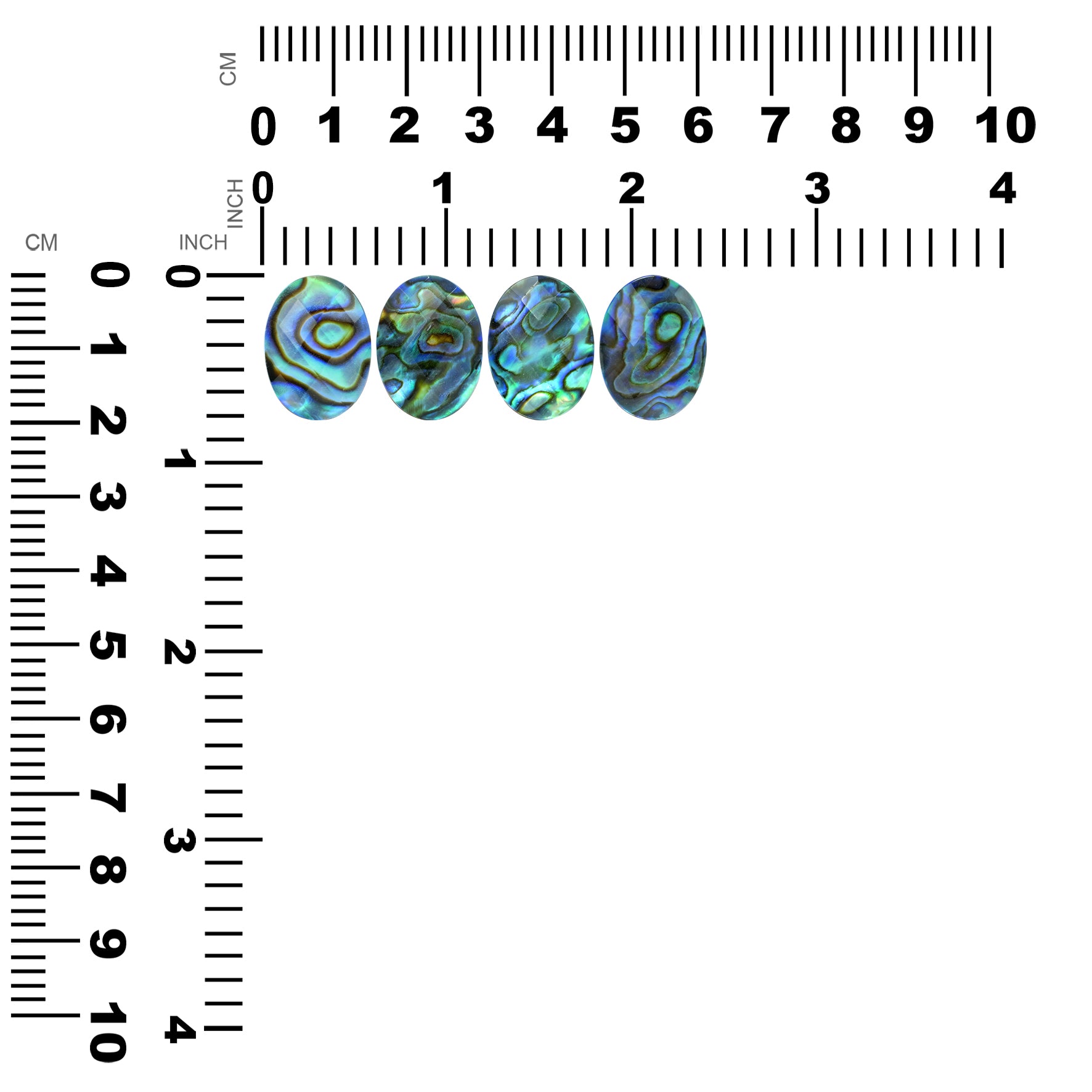 Starborn Oval Faceted Abalone Shell Doublet - 1 Piece
