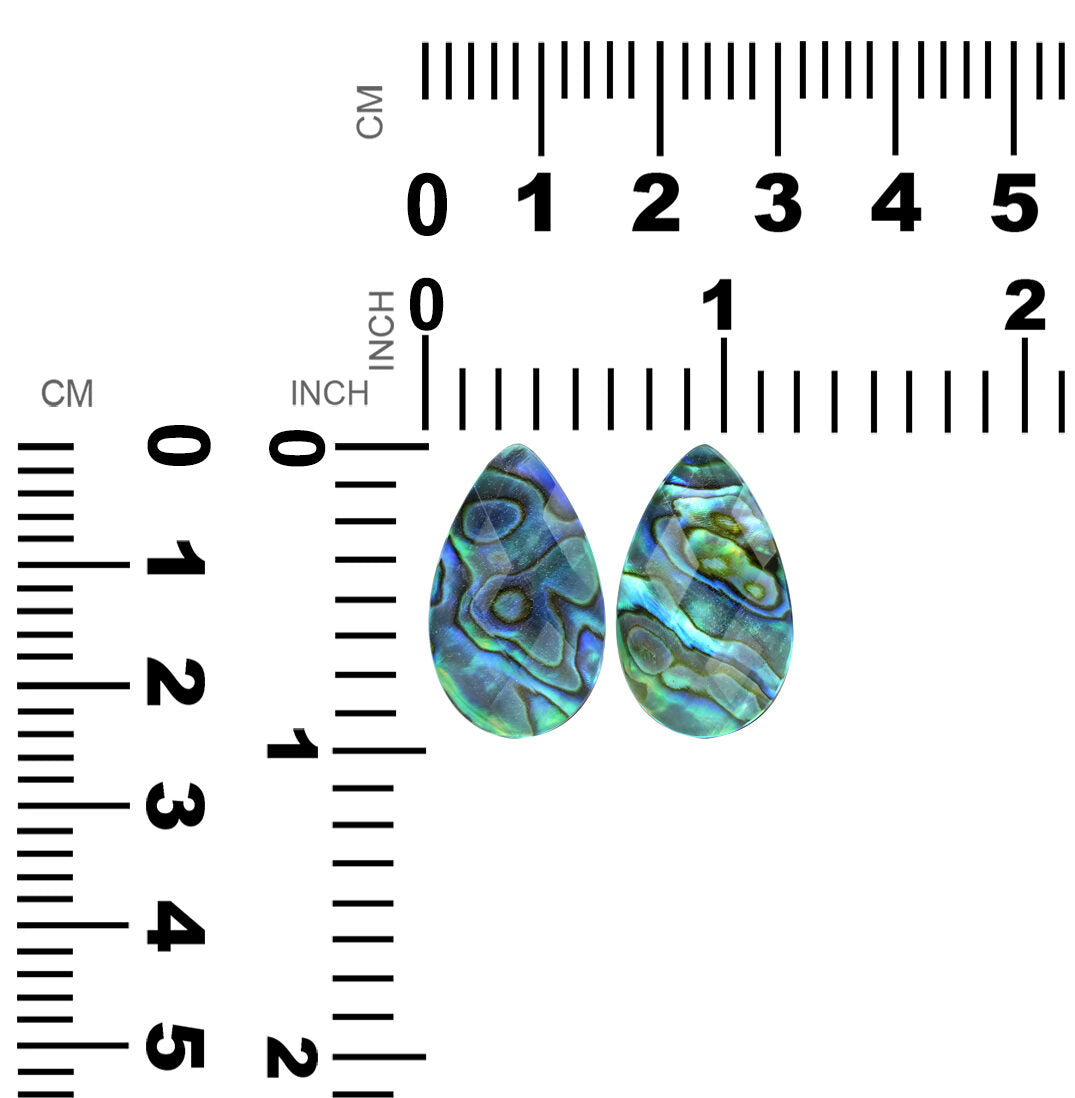 Abalone Shell Doublet Pear 25 x 15mm