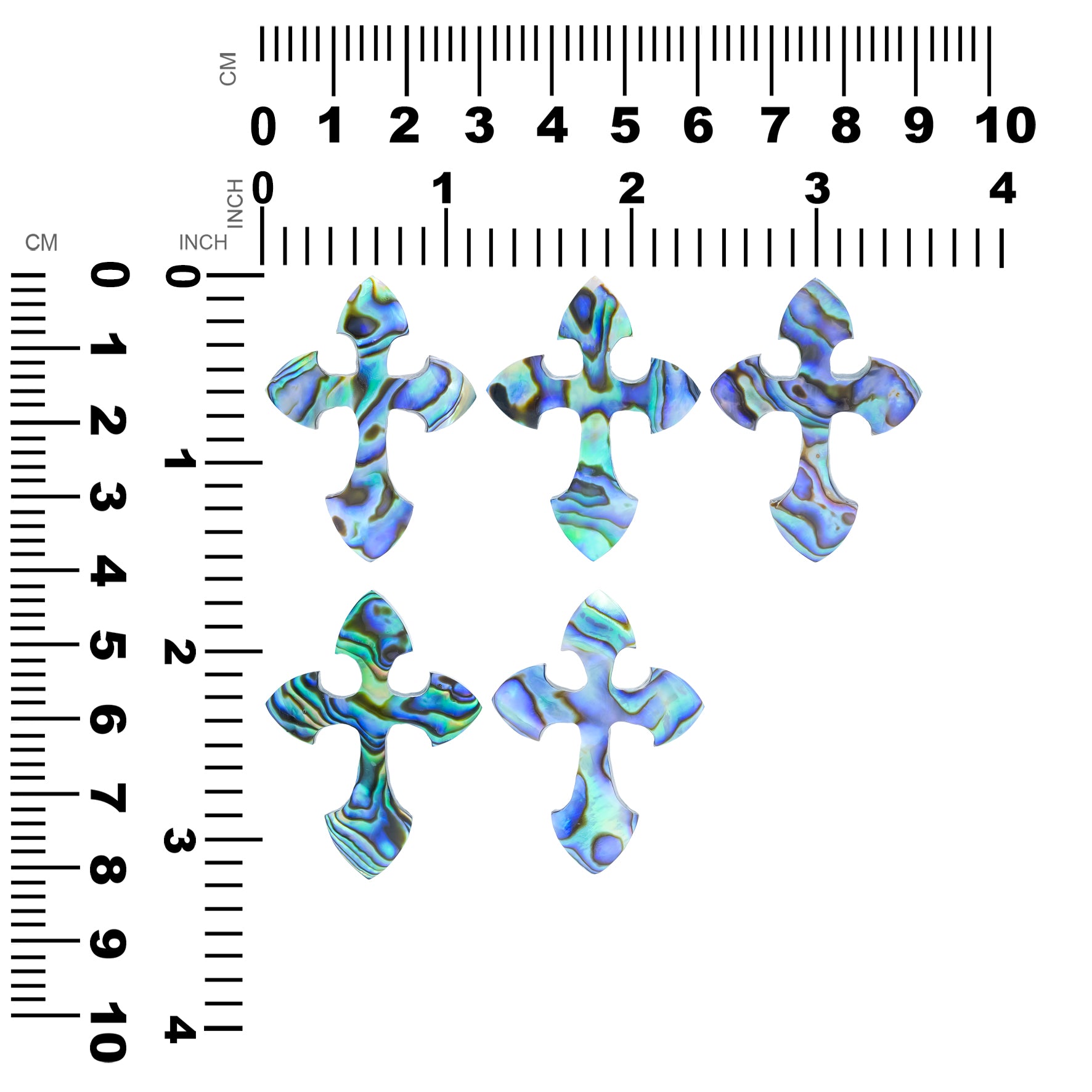 Starborn Abalone Shell Cross Cabochon - 1 Piece