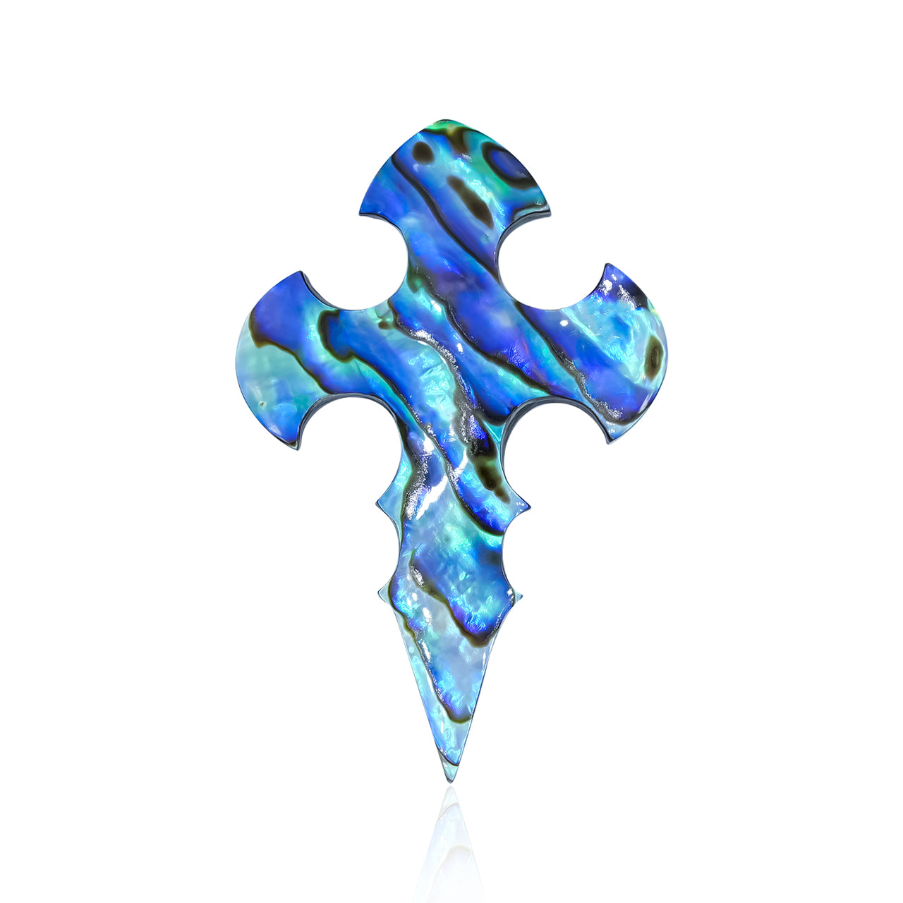 Abalone Shell Cross Cabochon - Large
