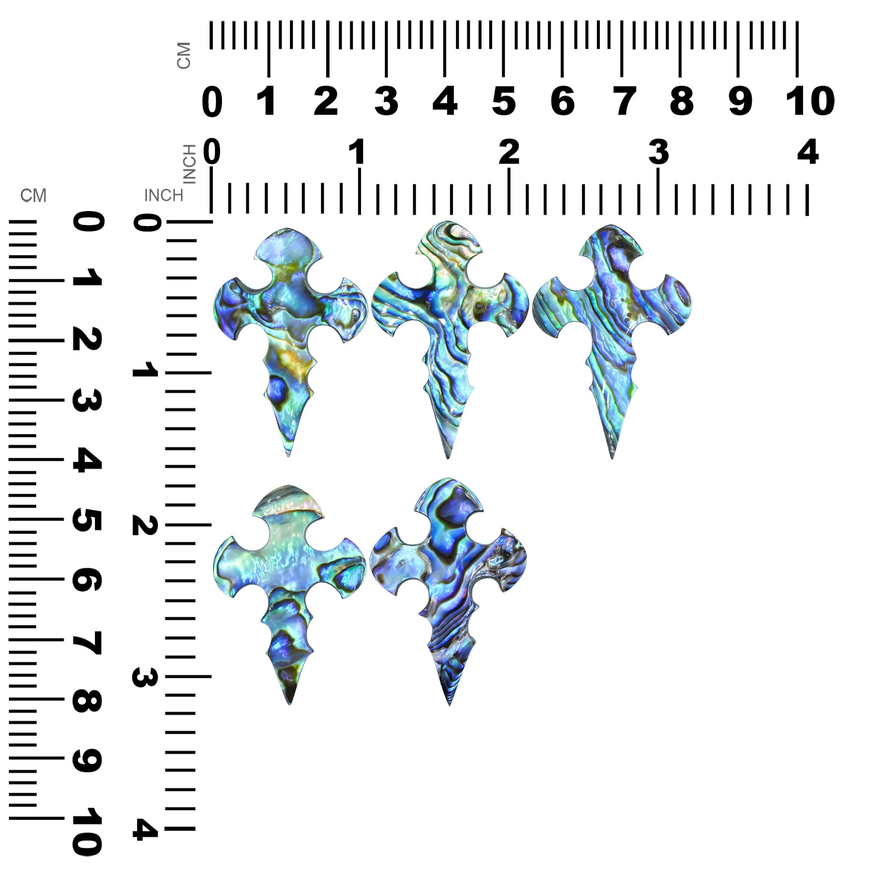 Starborn Abalone Shell Cross Cabochon - 1 Piece