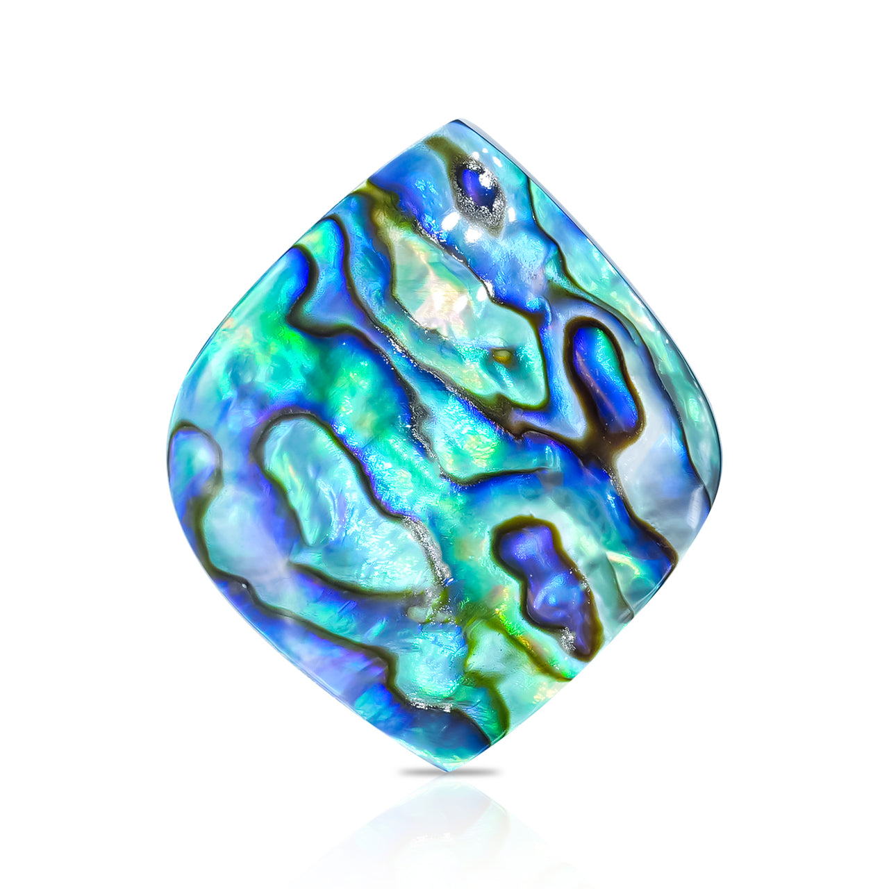 Abalone Shell 40x34 mm onion cabochon