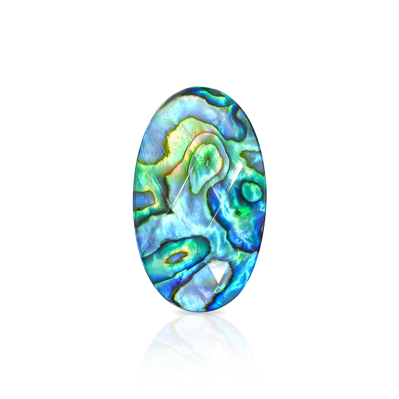 Starborn Oval Faceted Abalone Shell Doublet - 1 Piece