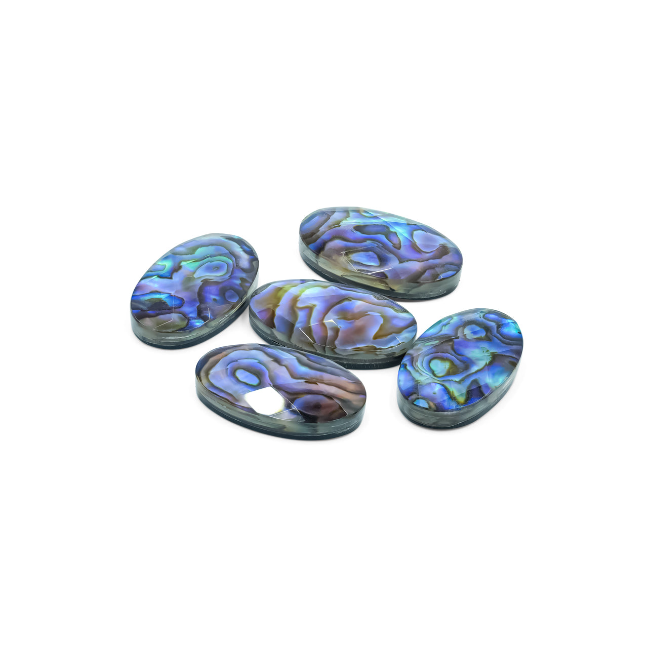 Starborn Oval Faceted Abalone Shell Doublet - 1 Piece