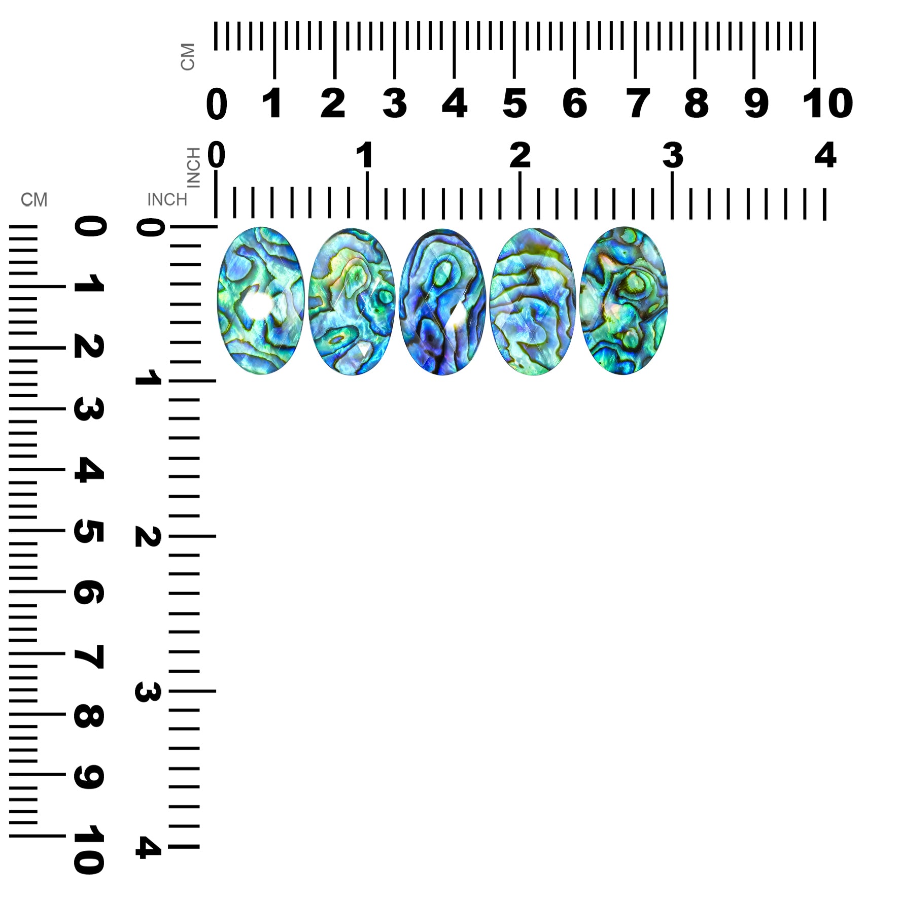 Starborn Faceted Abalone Shell Oval Doublet - 1 Piece