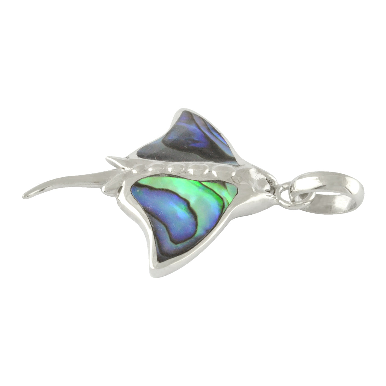 Starborn Manta Ray Abalone Shell Pendant in Sterling Silver