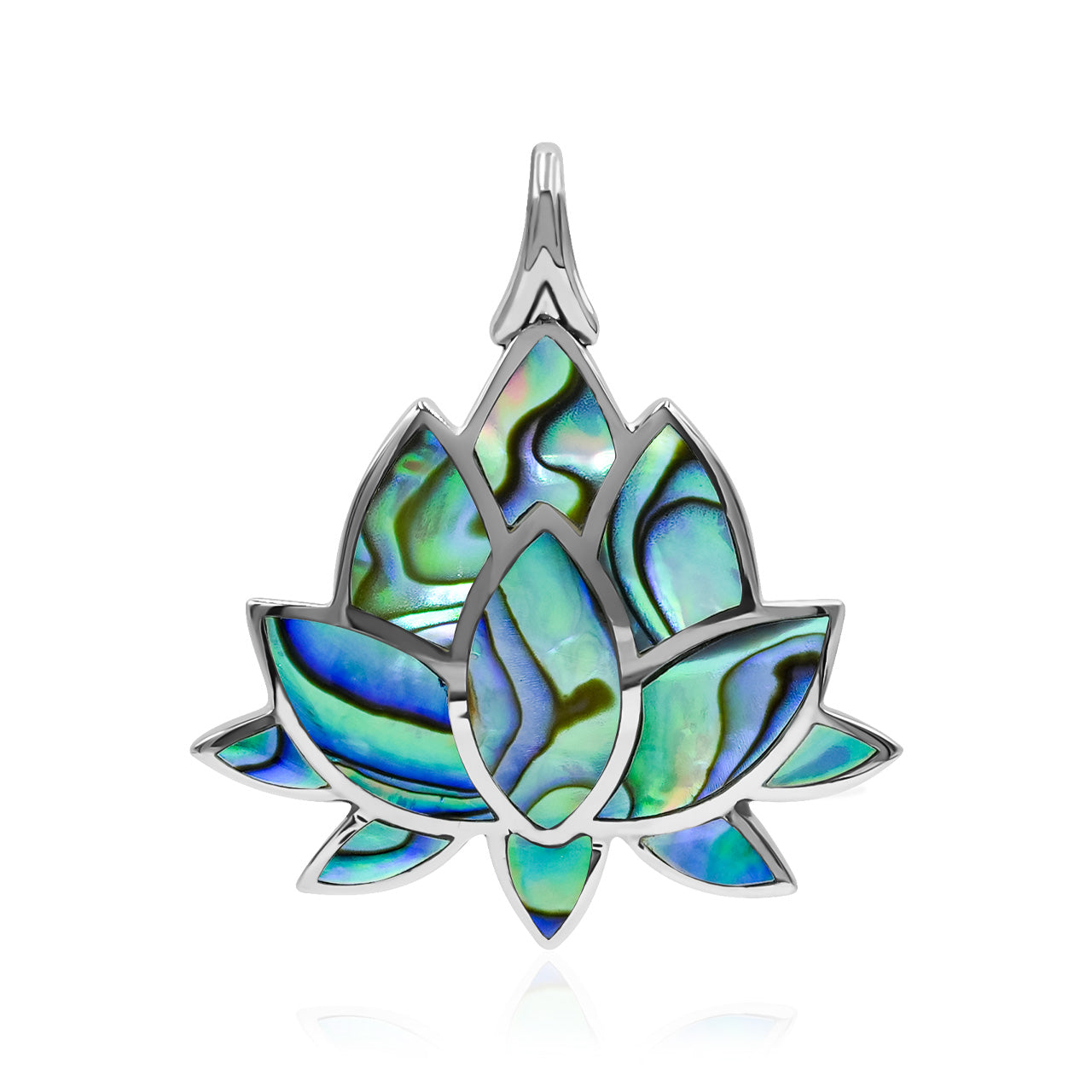 Starborn Gemstone Lotus Pendant in Sterling Silver
