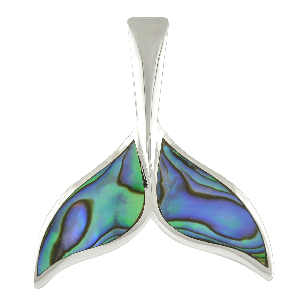 Starborn Abalone Walschwanz-Anhänger aus Sterlingsilber, mittelgroß