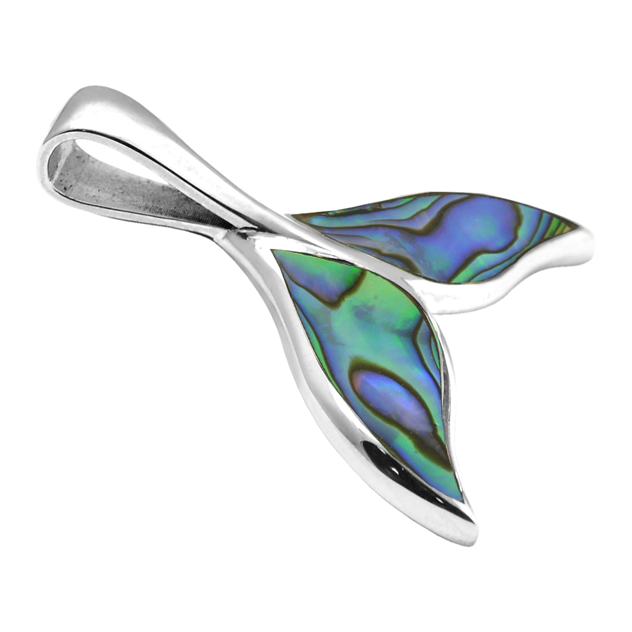 Starborn Abalone Walschwanz-Anhänger aus Sterlingsilber, mittelgroß