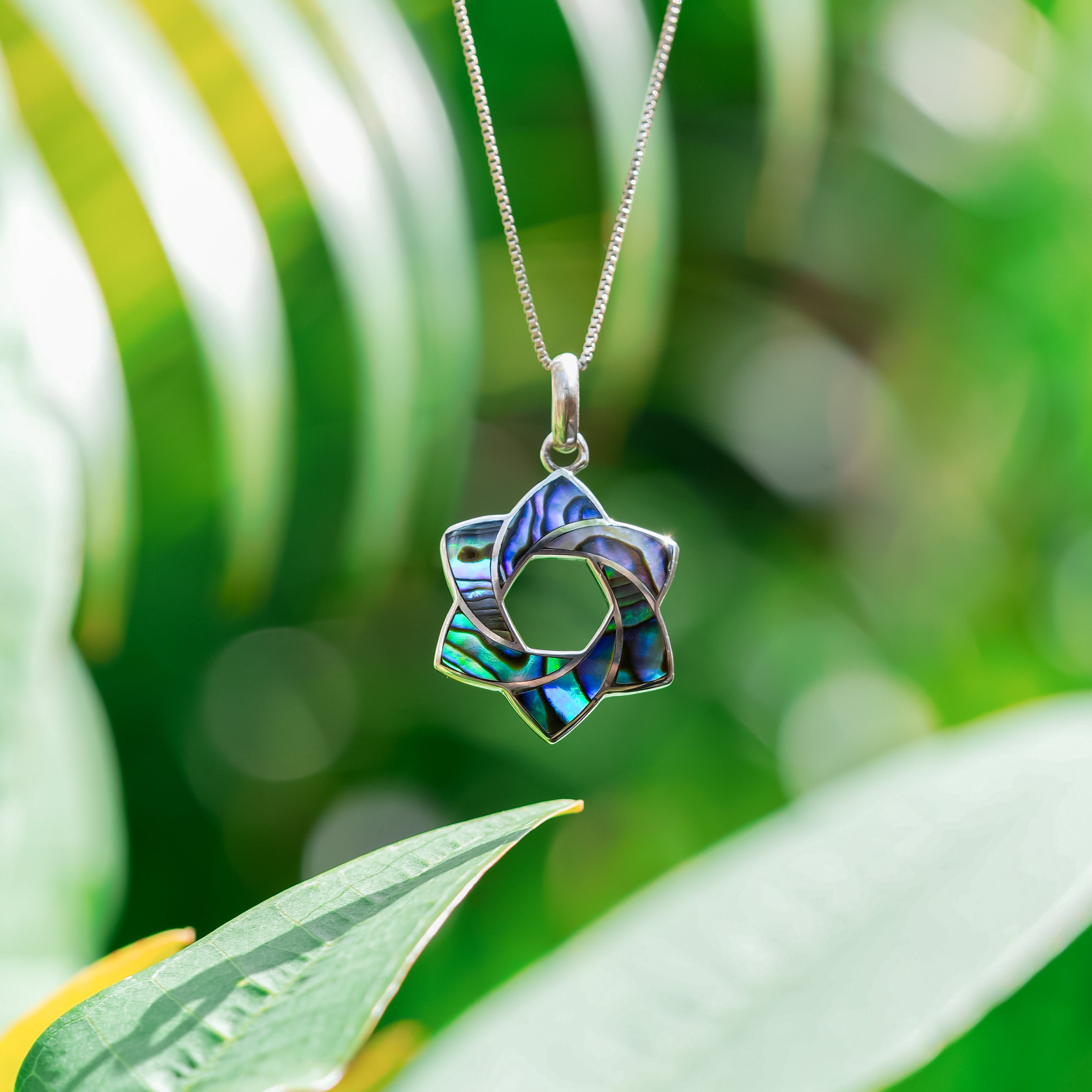 Starborn Gemstone 6-Point Knot Pendant in Sterling Silver