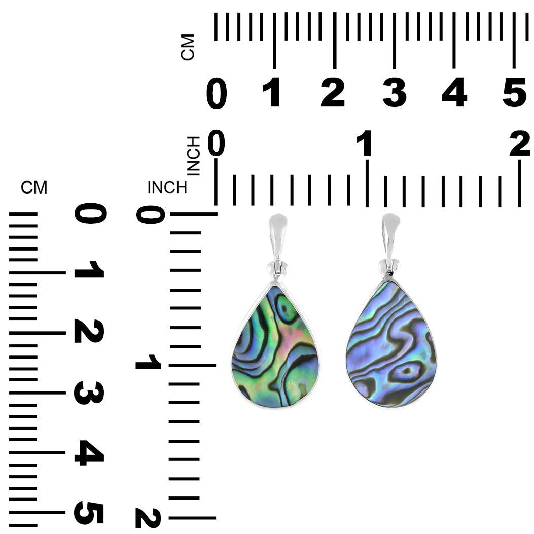 Starborn Abalone Muschel Birnenanhänger in Sterling Silber