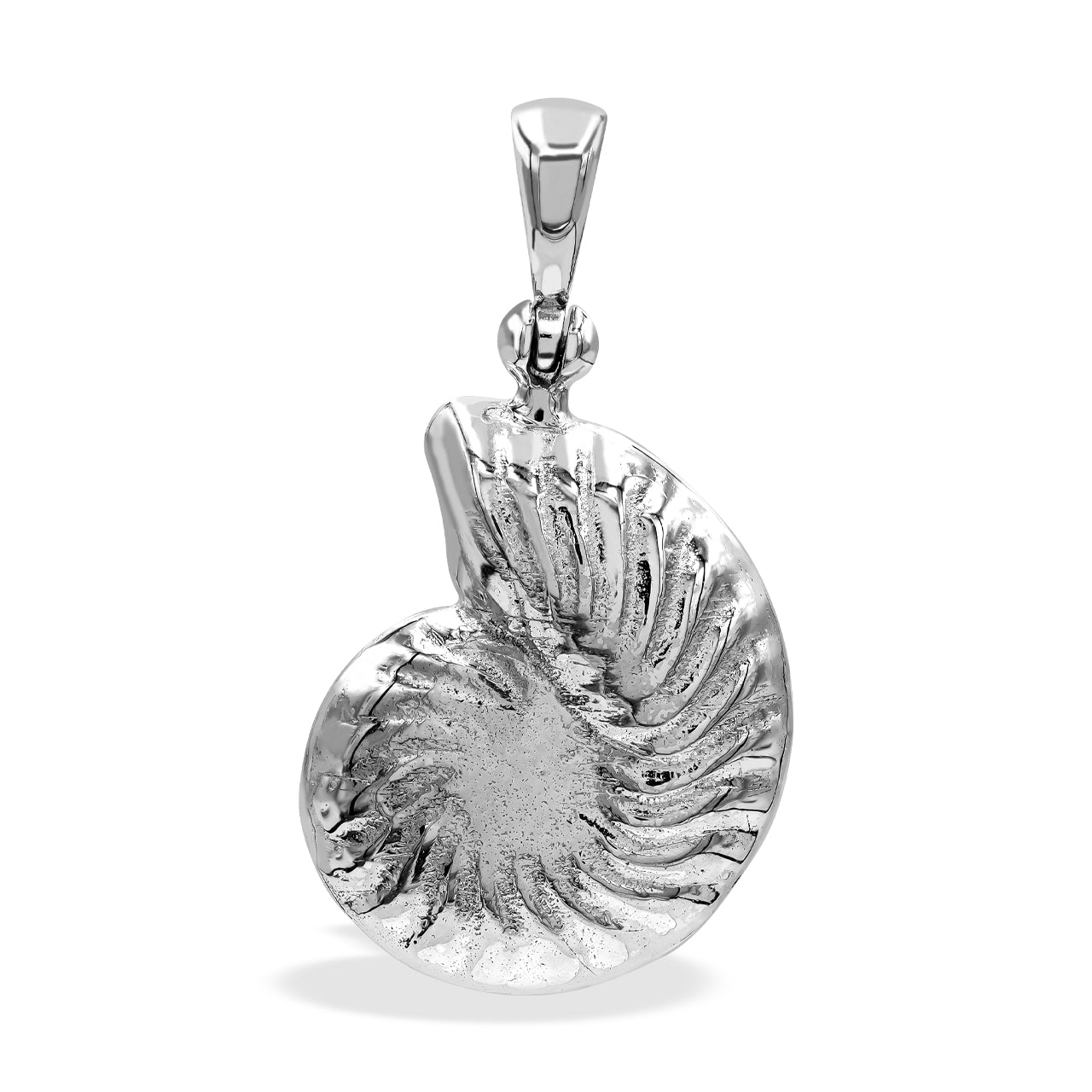 Starborn Gemstones Inlay Nautilus Ammonit Anhänger in Sterling Silber