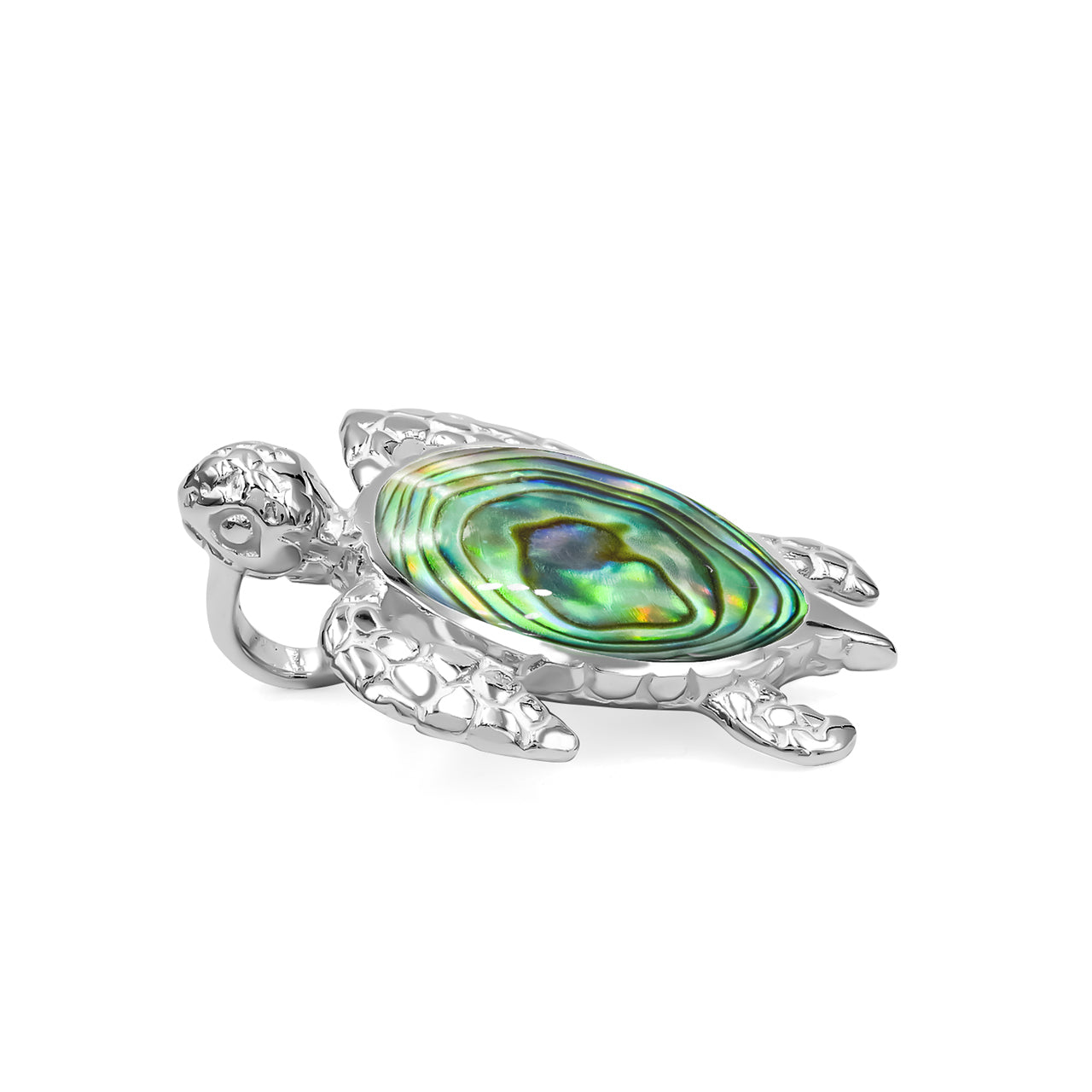 Starborn Abalone Shell Sea Turtle Pendant in Sterling Silver
