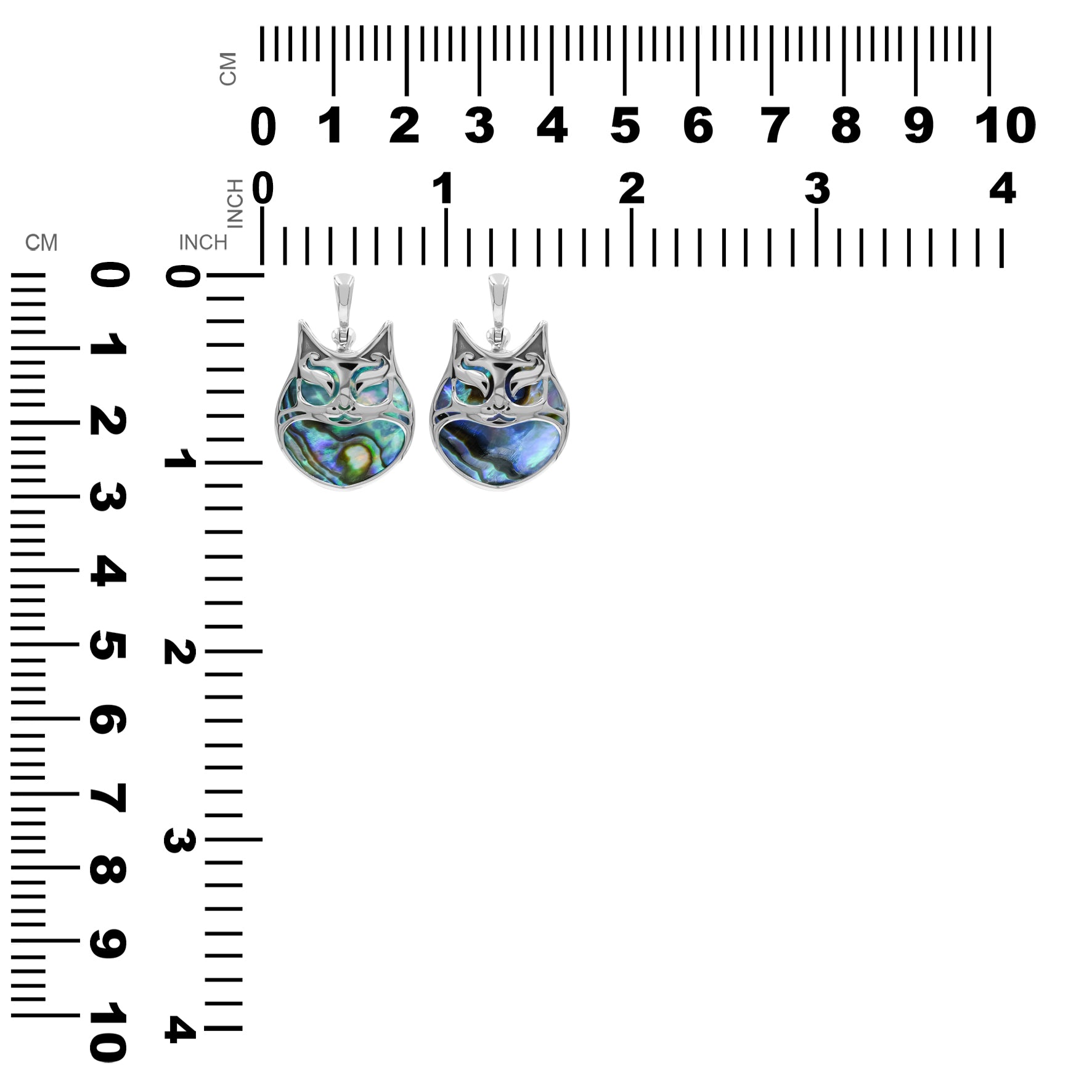 Starborn Gemstones within Cat Mask Pendant in Sterling Silver