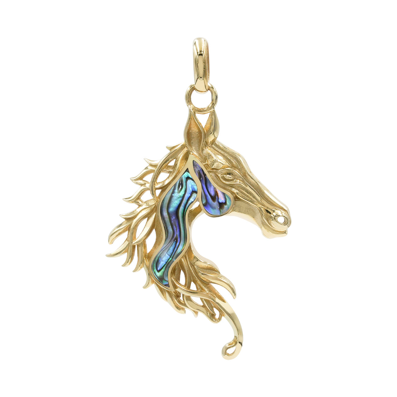 Starborn Abalone Shell Horse Head Pendant