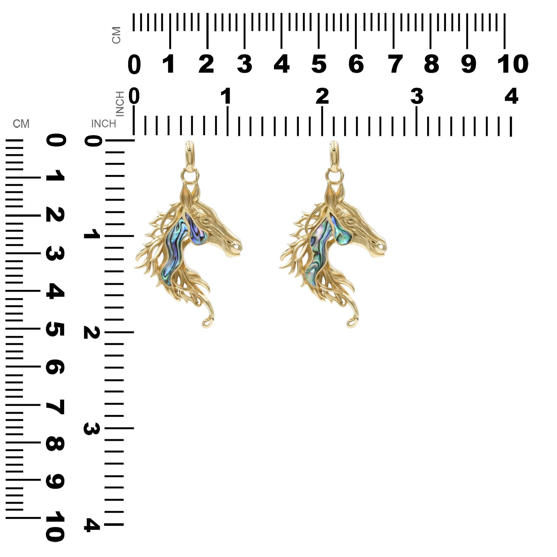 Starborn Abalone Shell Horse Head Pendant