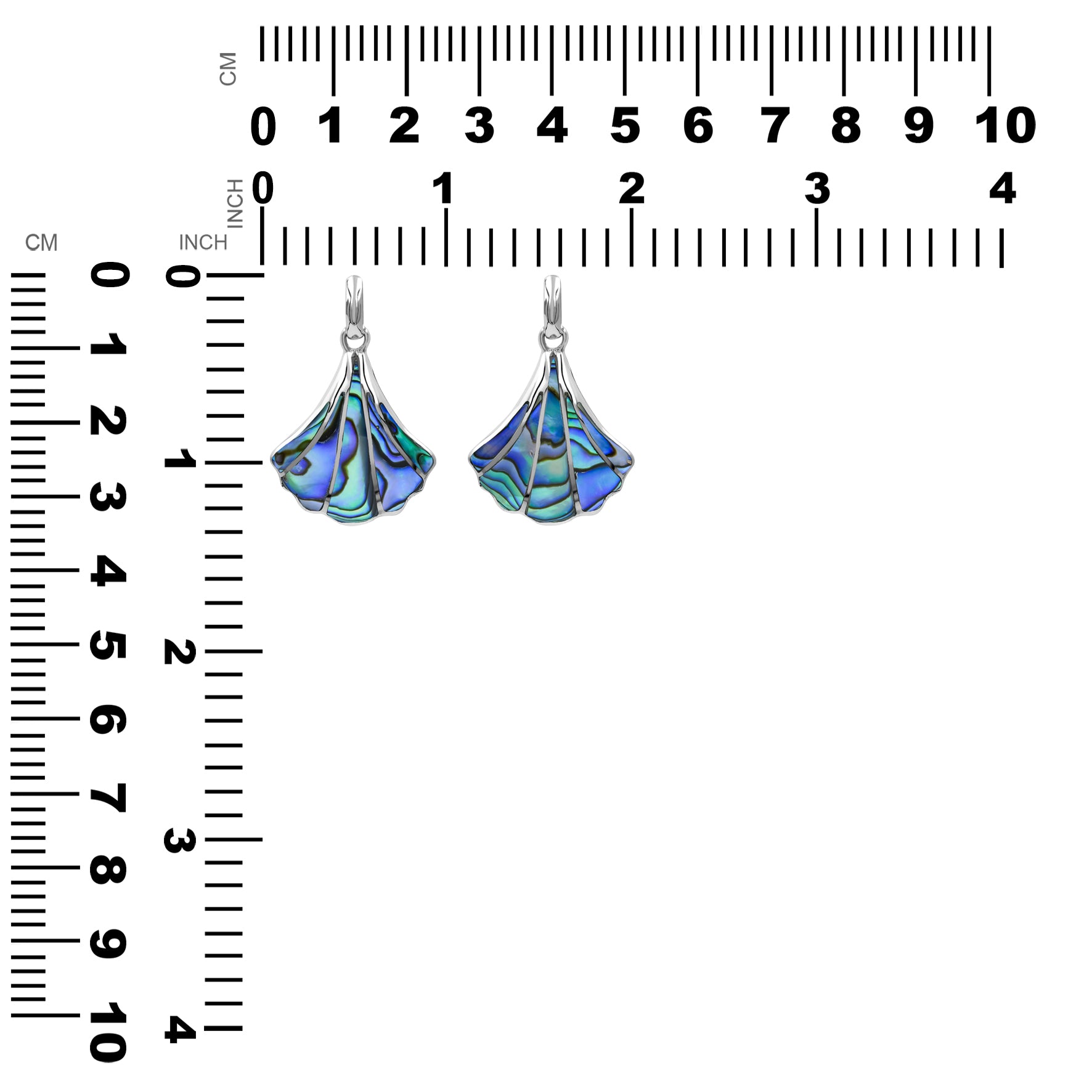 Hermoso colgante de concha de mar con incrustaciones de ammolita de Starborn en plata de ley