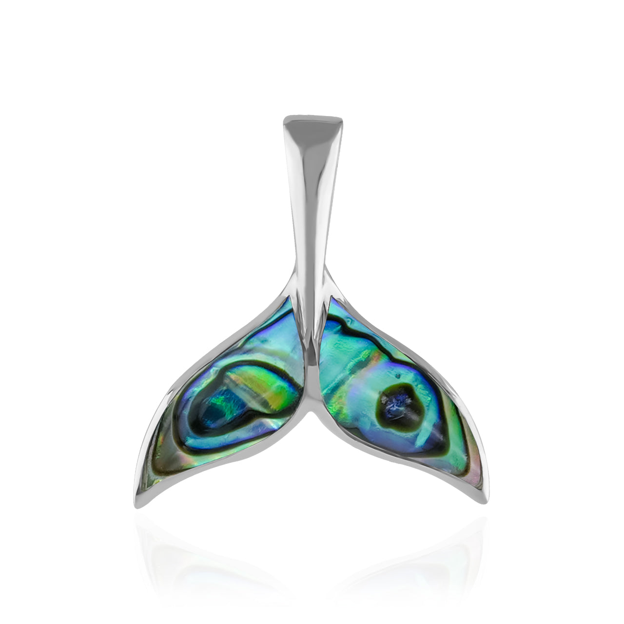 Starborn Abalone Walschwanz-Anhänger aus Sterlingsilber, mittelgroß