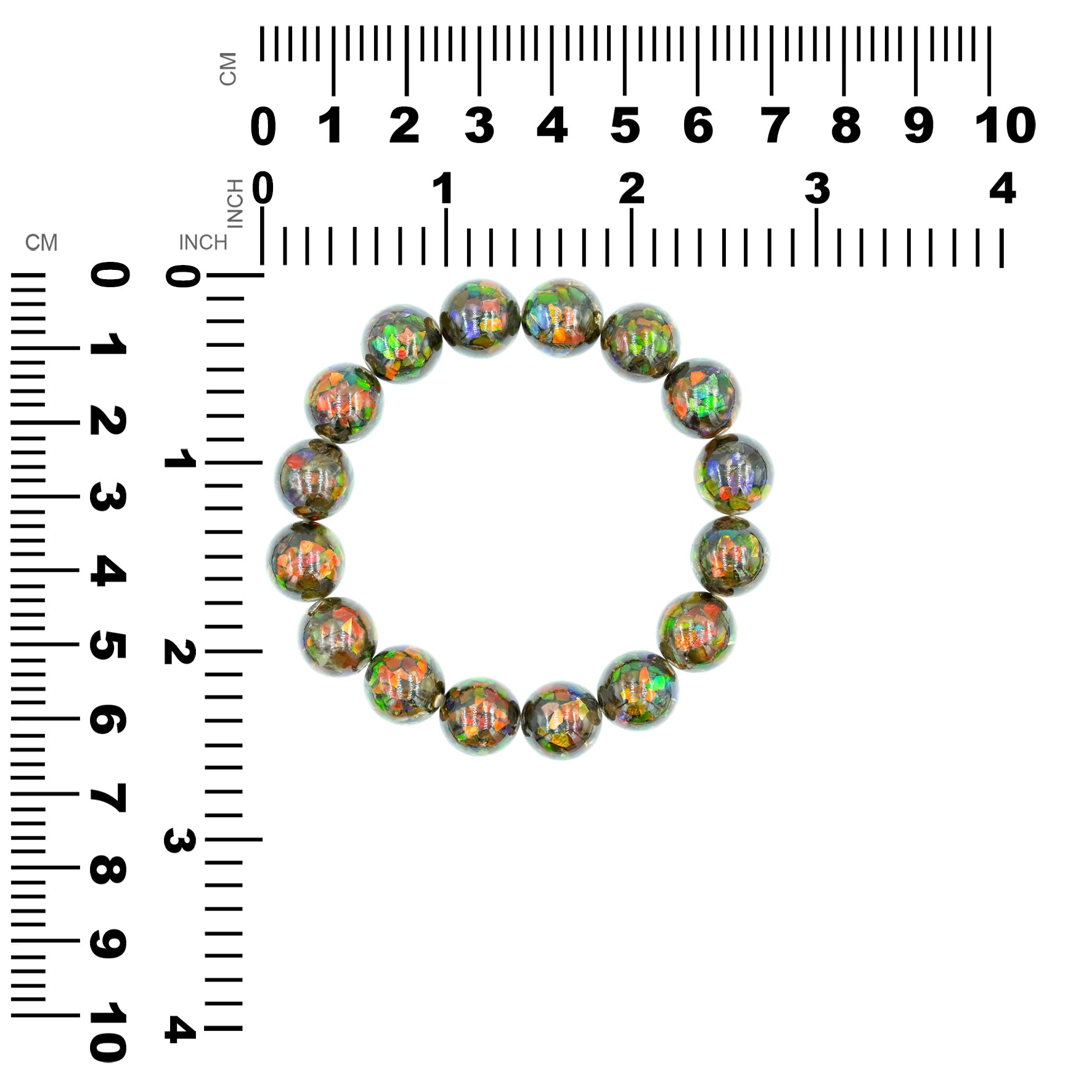 Starborn Ammolite Beaded Elastic Bracelet
