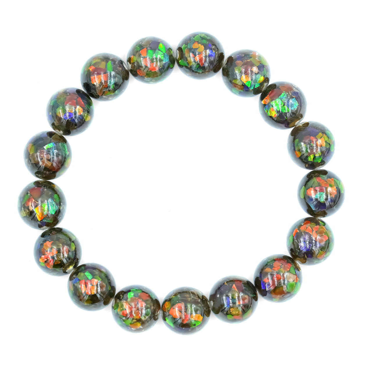 Starborn Ammolite Beaded Elastic Bracelet