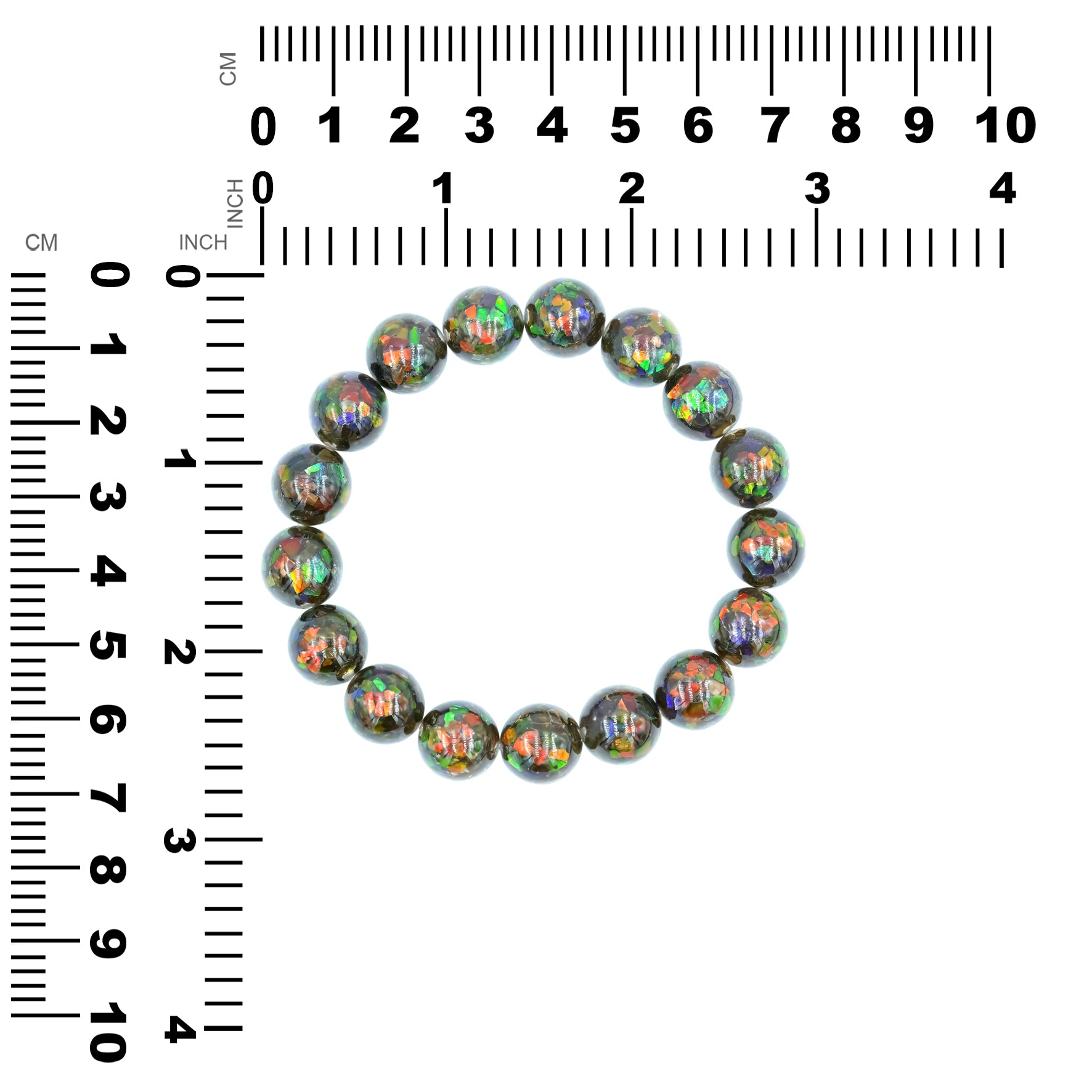 Starborn Ammolite Beaded Elastic Bracelet