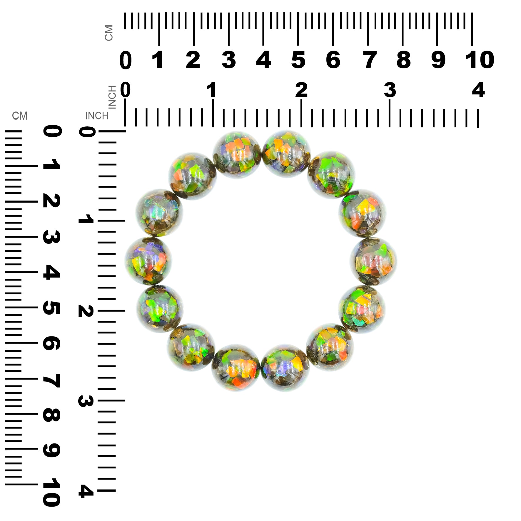 Starborn Ammolite Beaded Elastic Bracelet