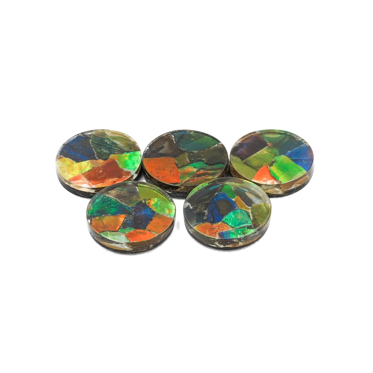 Starborn Ammolite Round Cabochon 15 mm, 1 Piece