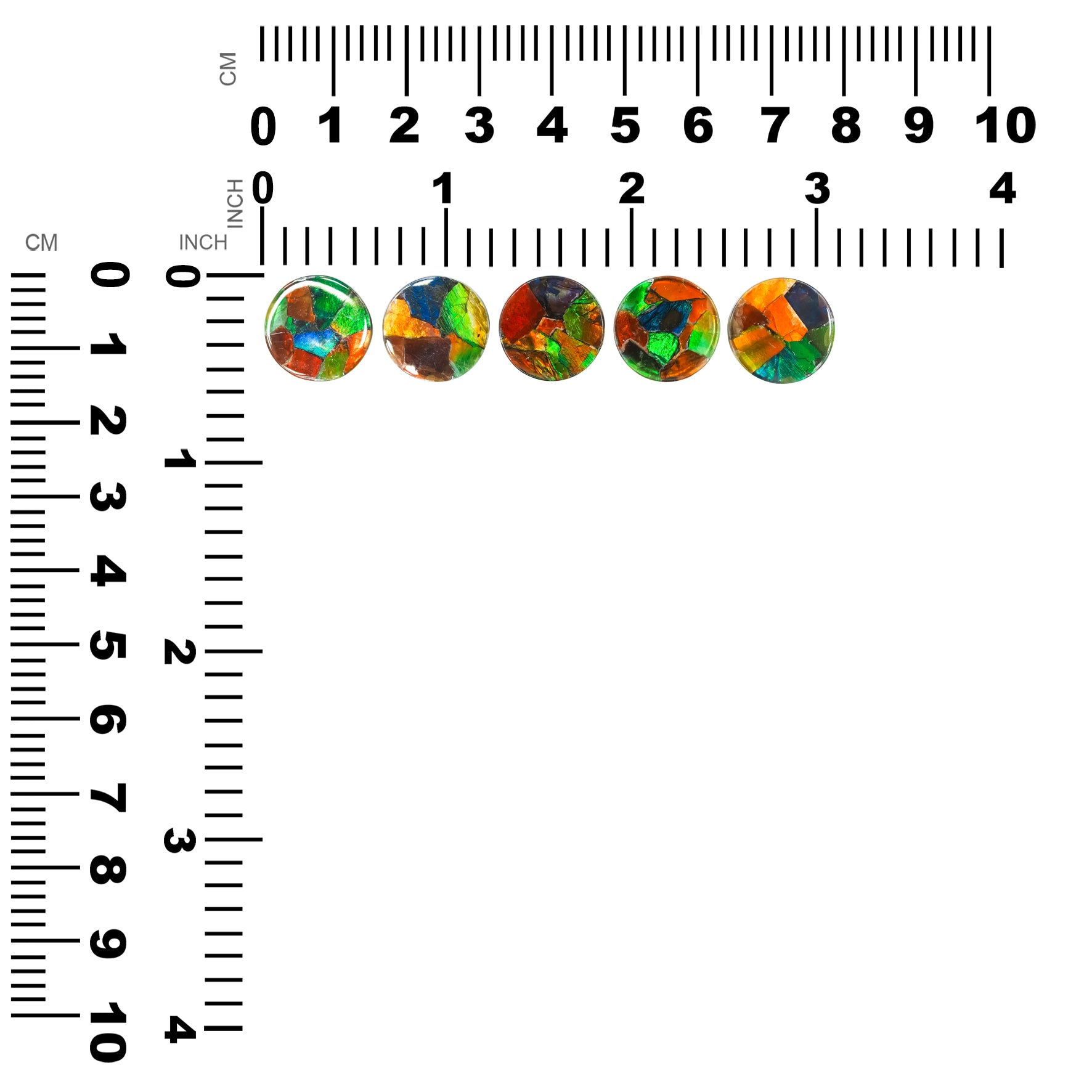 Starborn Ammolite Round Cabochon 15 mm, 1 Piece