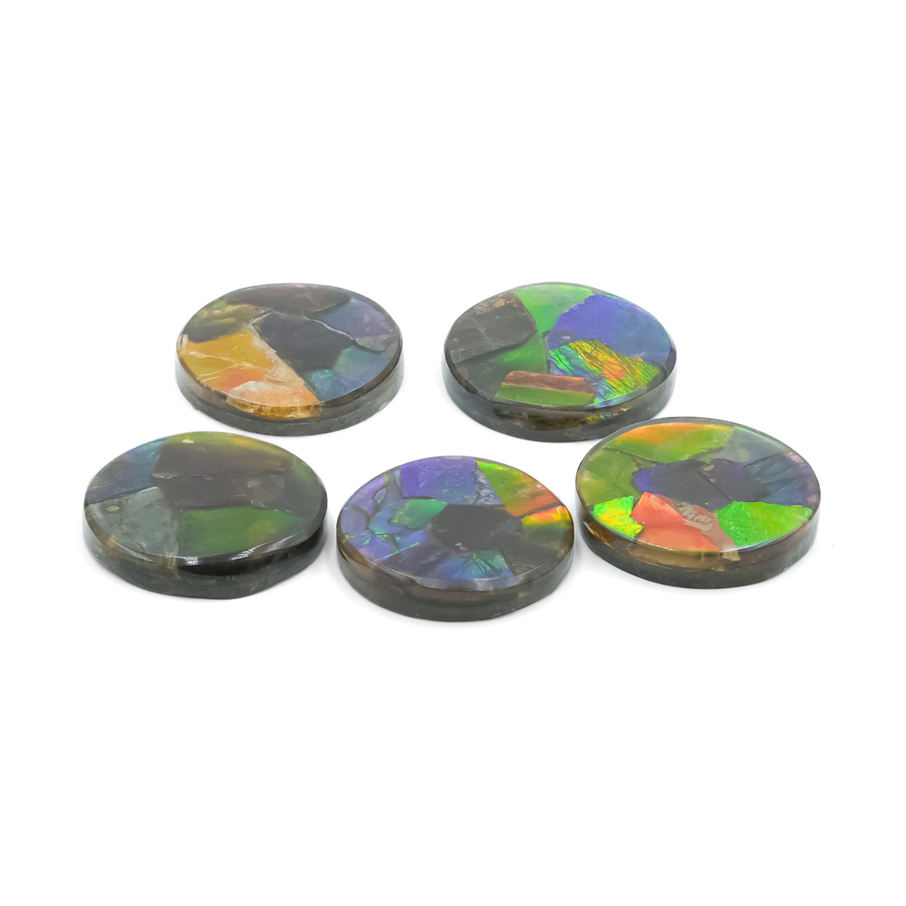 Starborn Ammolite Round Cabochon 15 mm, 1 Piece