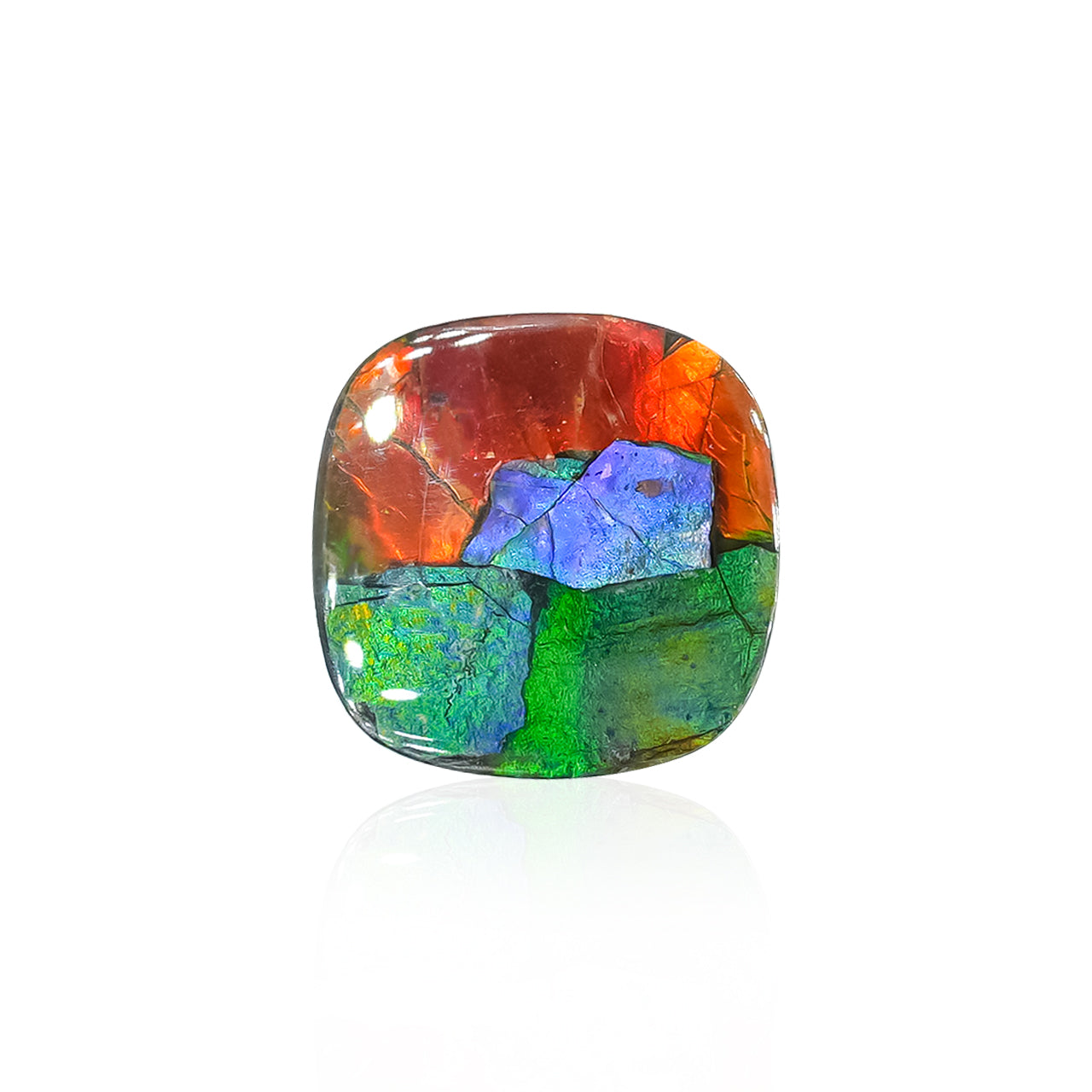 Ammolite Square Cabochon 15 x 15 mm