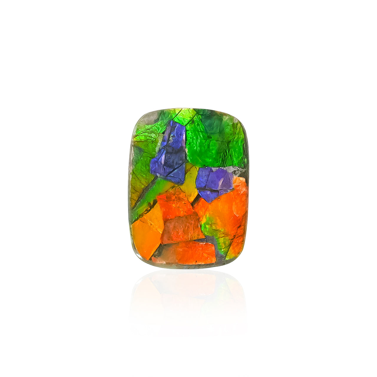 Ammolite Rectangle Cabochon 16x12 mm