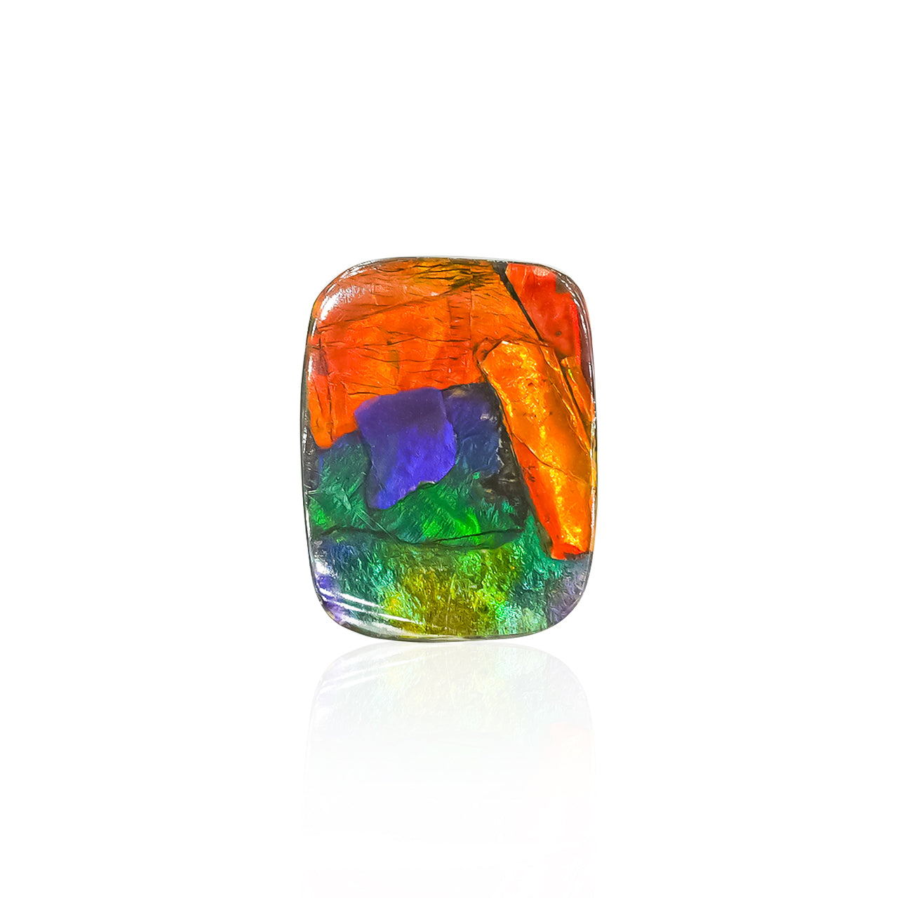 Ammolite Rectangle Cabochon 16x12 mm
